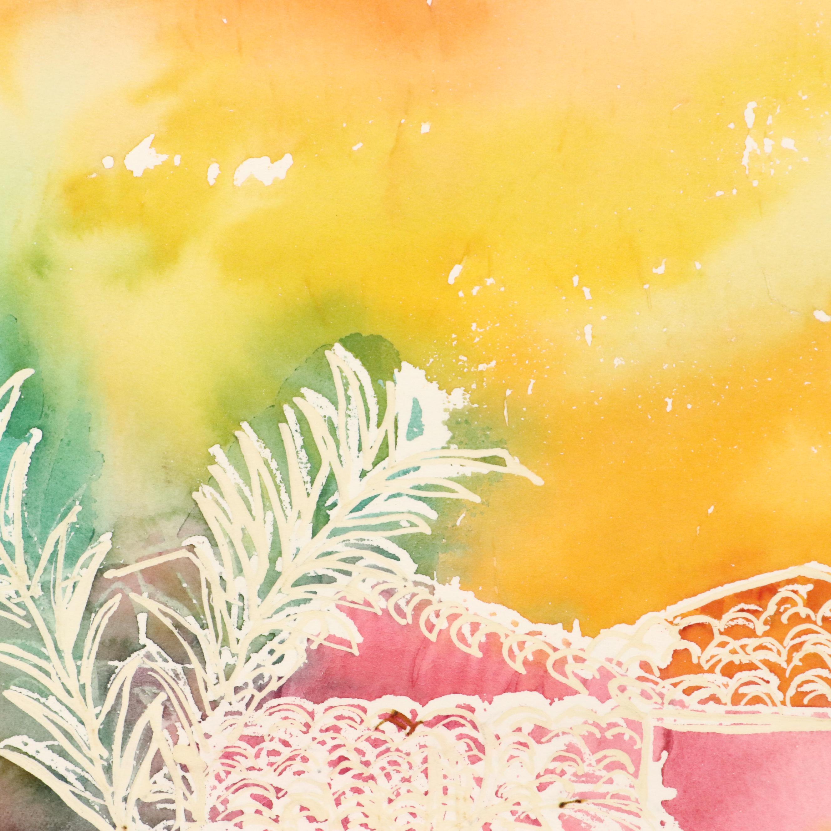 Bramson Coastal Landscape Watercolor Painting, 21st Century