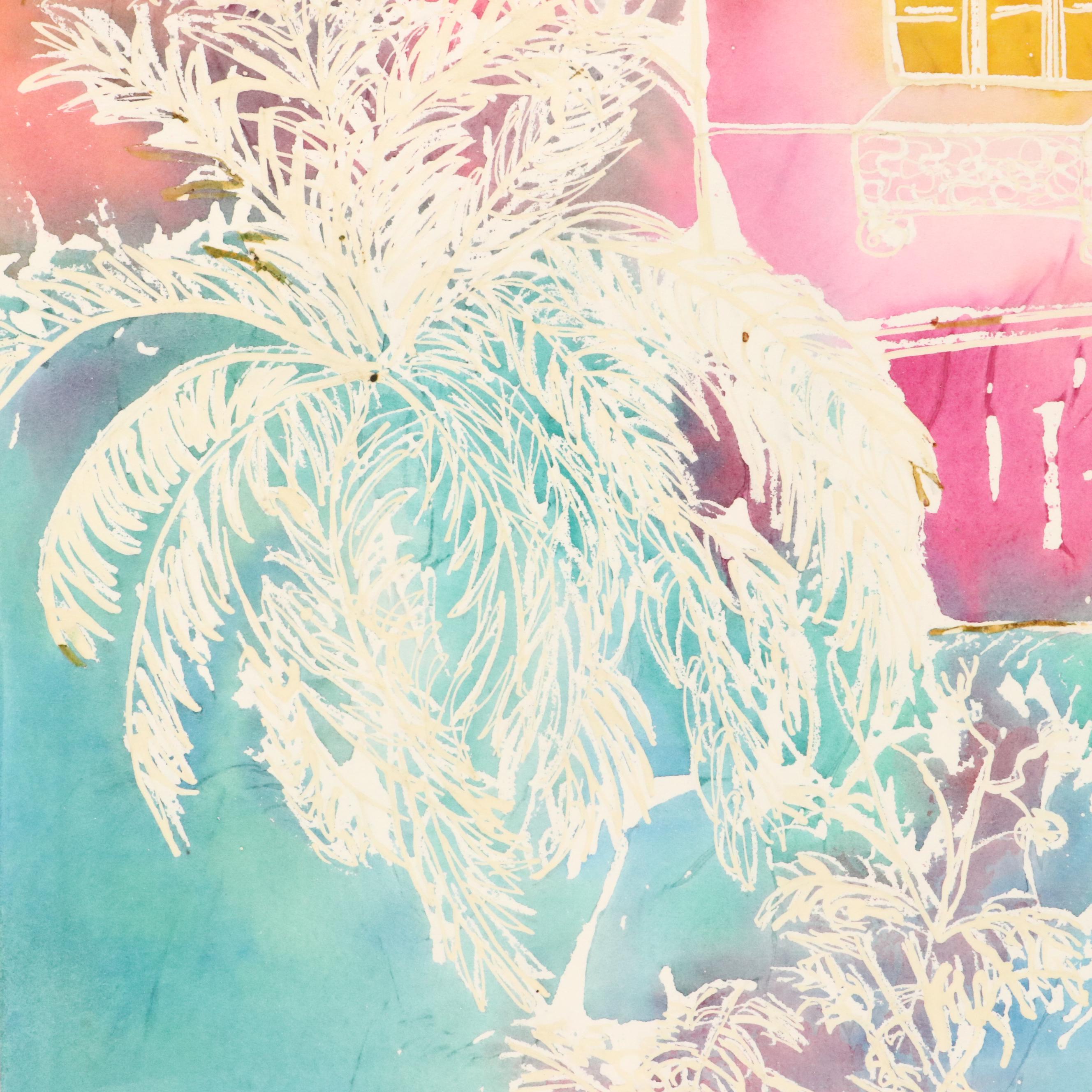 Bramson Coastal Landscape Watercolor Painting, 21st Century