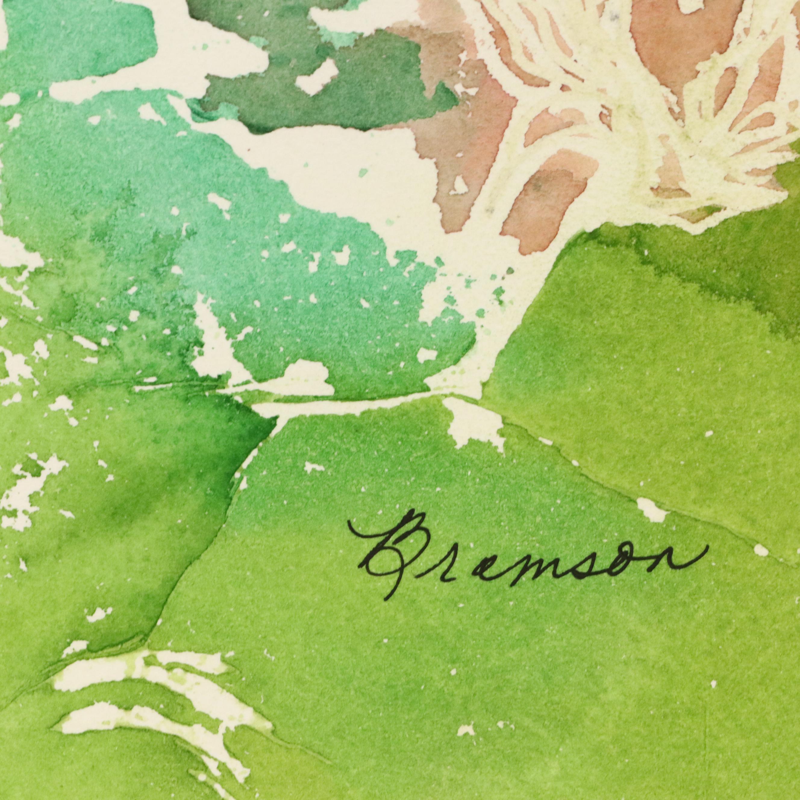 Bramson Coastal Landscape Watercolor Painting, 21st Century