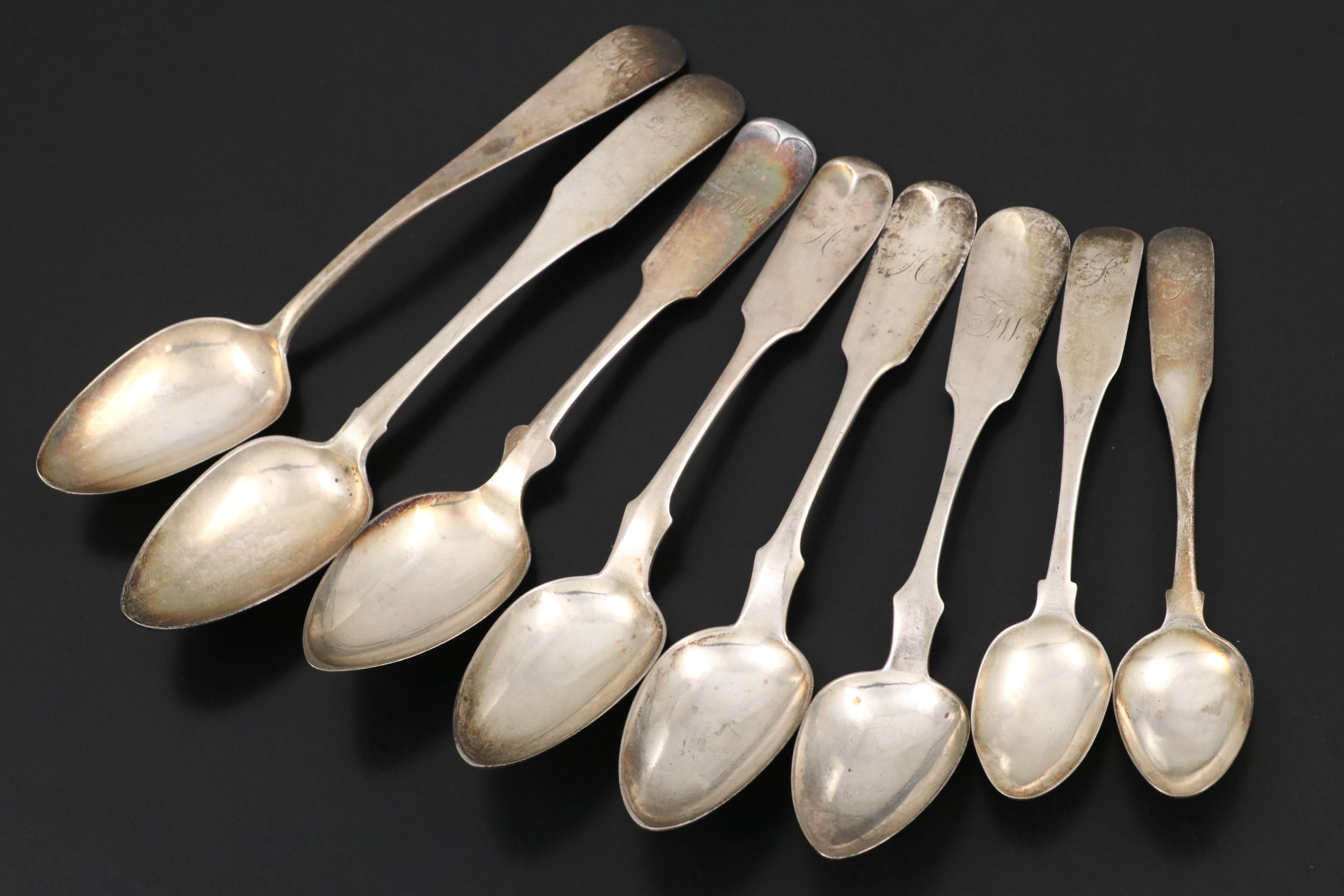 American Coin Silver Spoon Collection, Early to Mid-19th Century