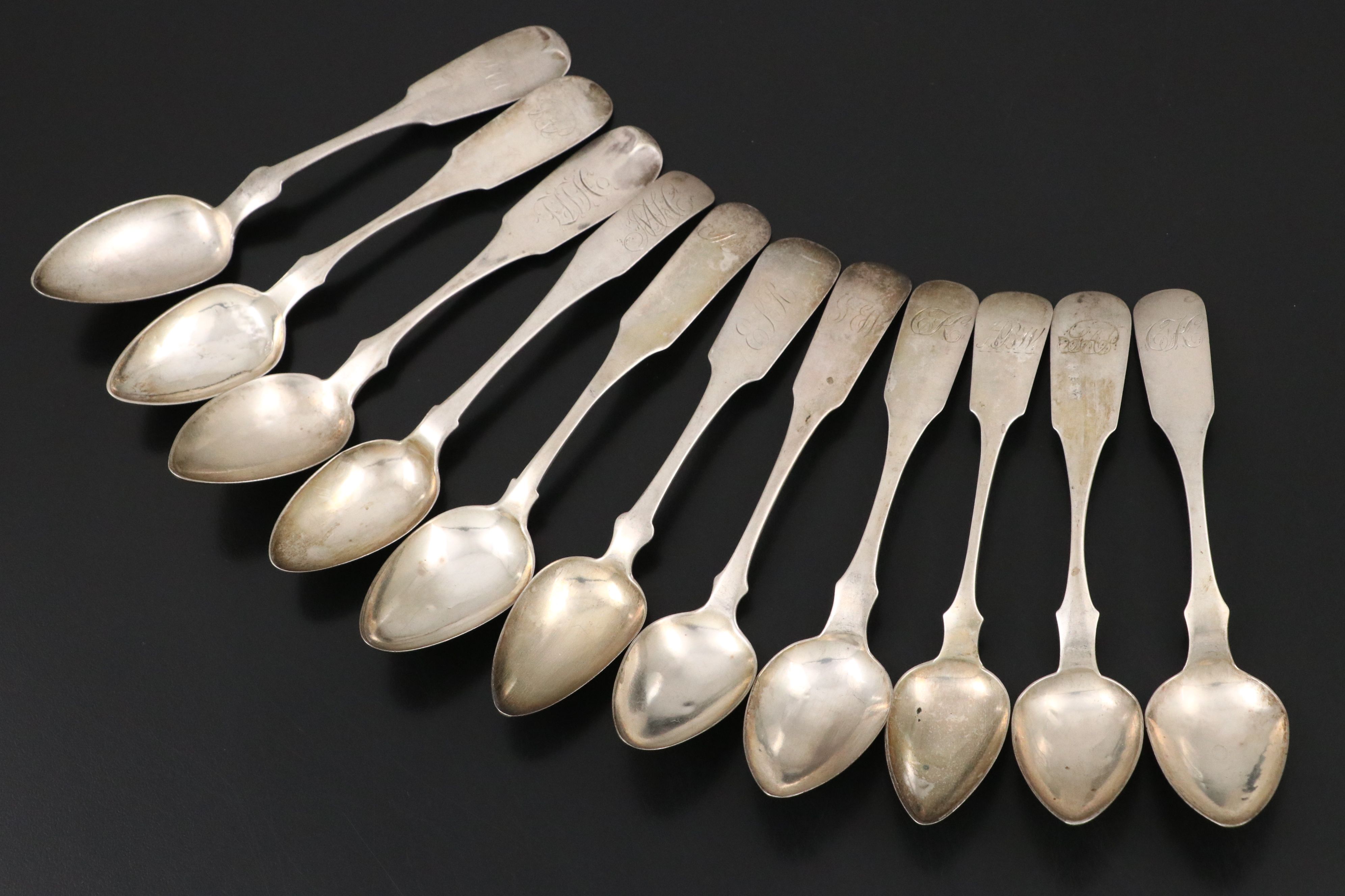 American Coin Silver Spoon Collection, Early to Mid-19th Century