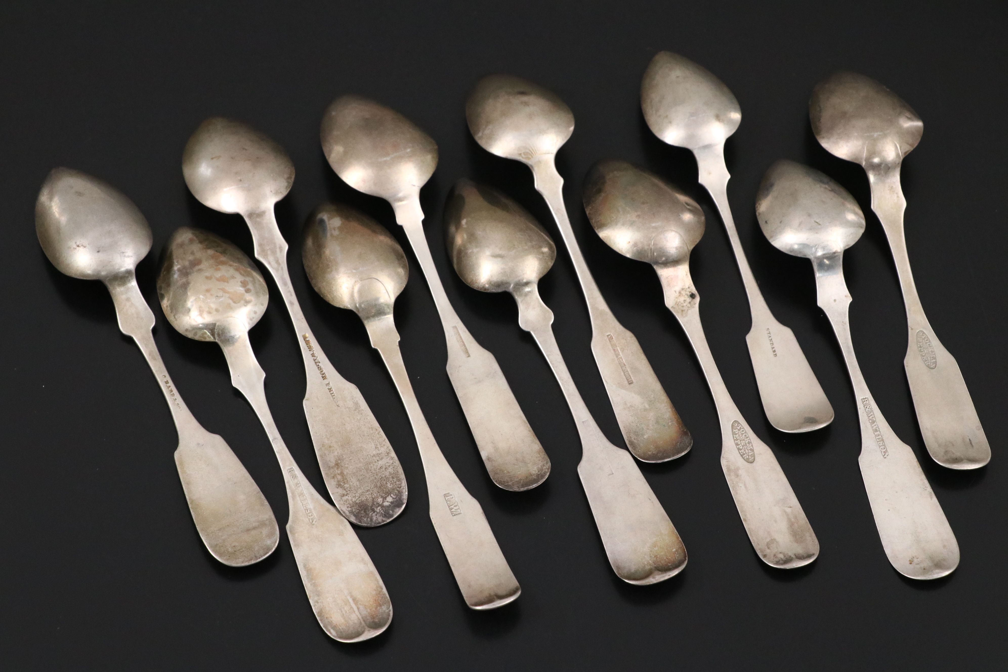 American Coin Silver Spoon Collection, Early to Mid-19th Century