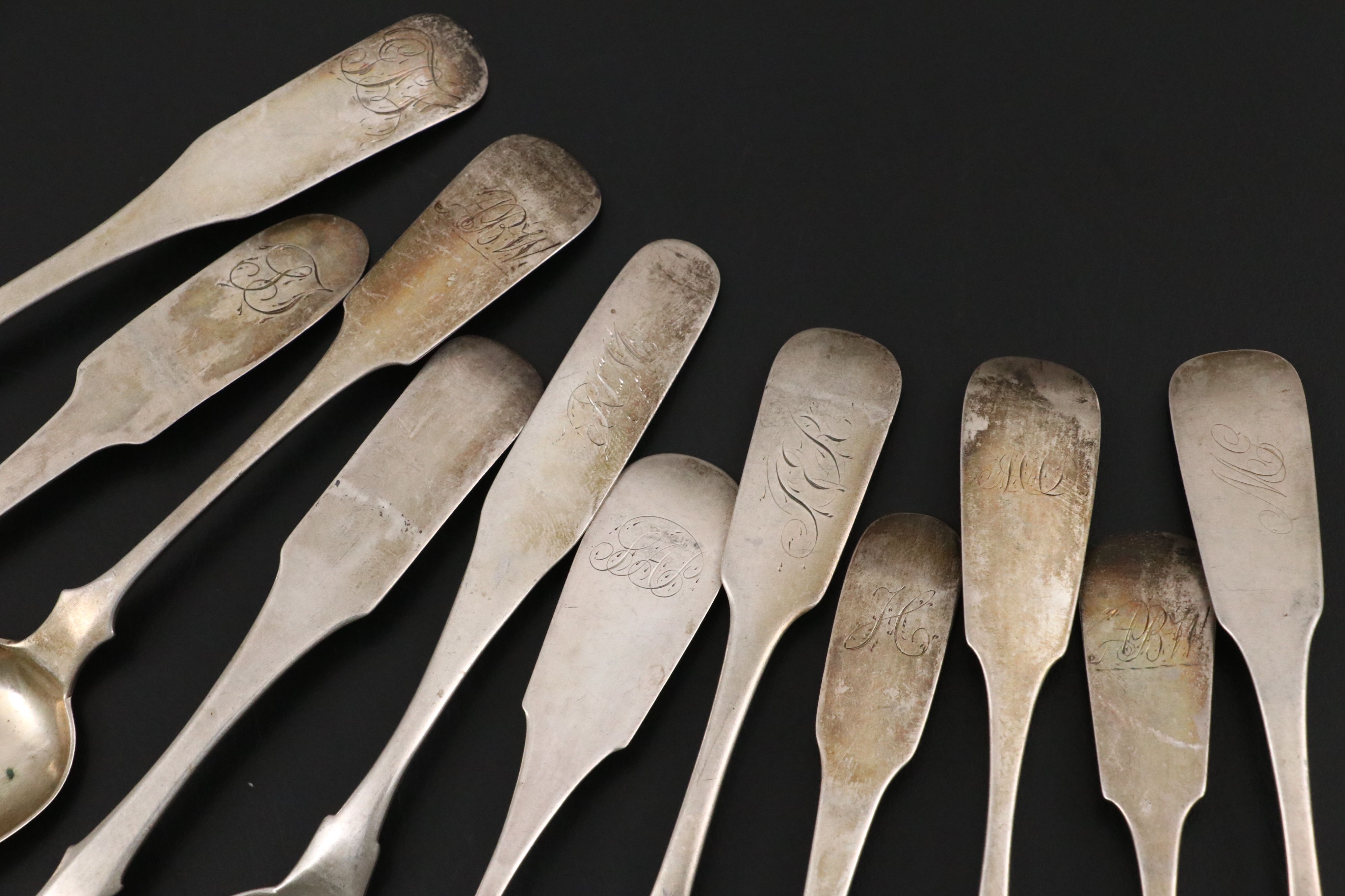 American Coin Silver Spoon Collection, Early to Mid-19th Century