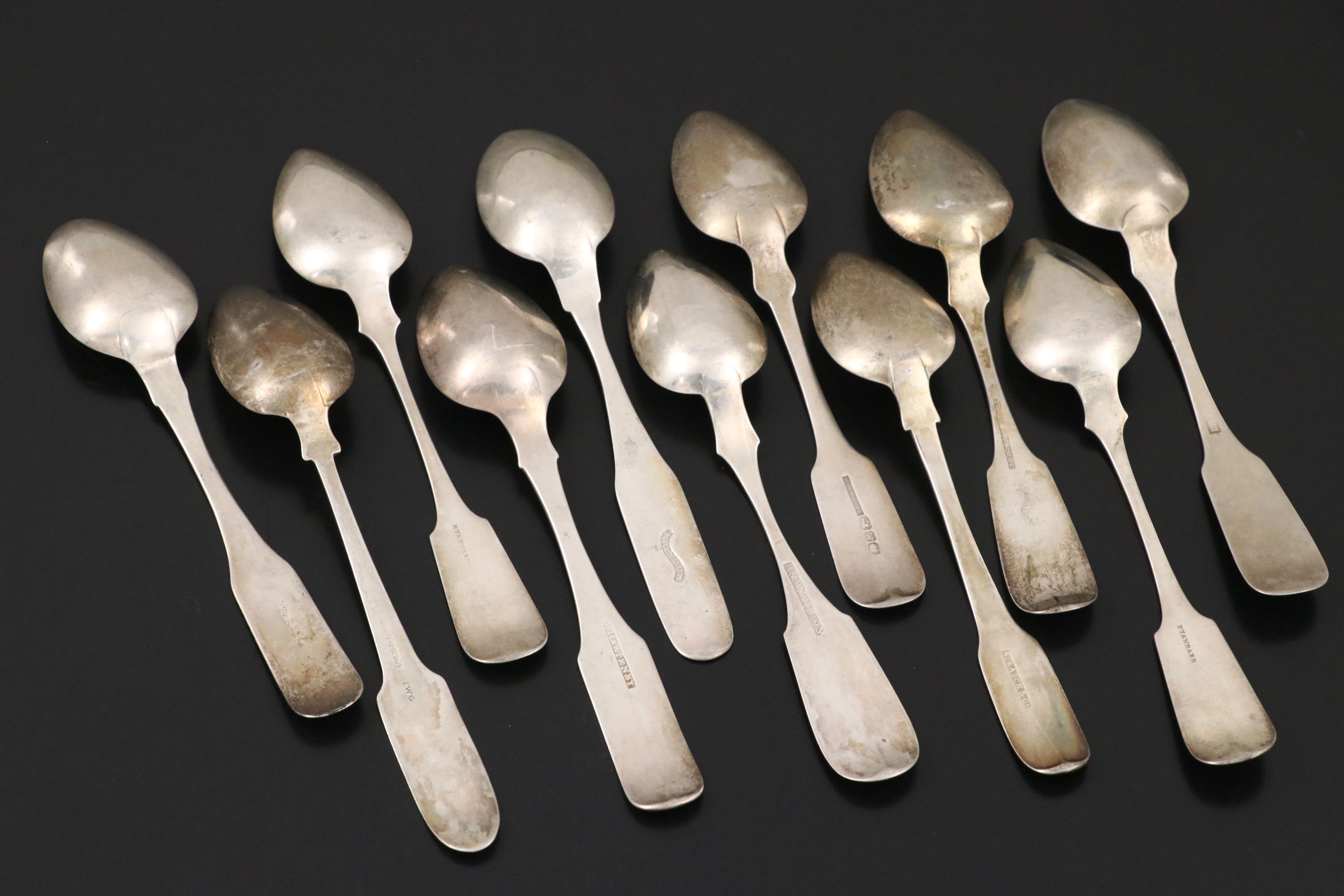 American Coin Silver Spoon Collection, Early to Mid-19th Century