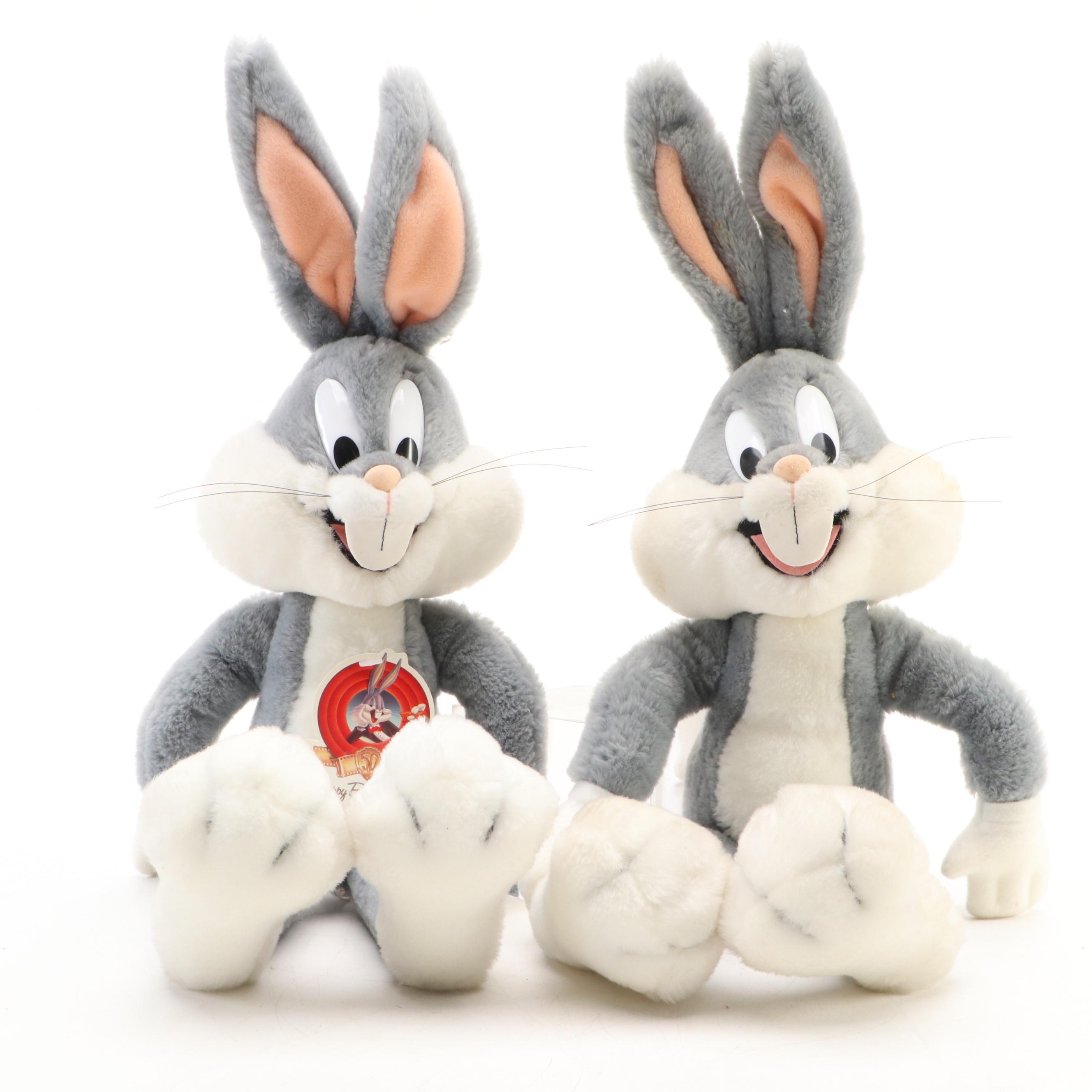 Warner Bros. "Bugs Bunny" and 24K Company "Pink Panther" Stuffed Toys