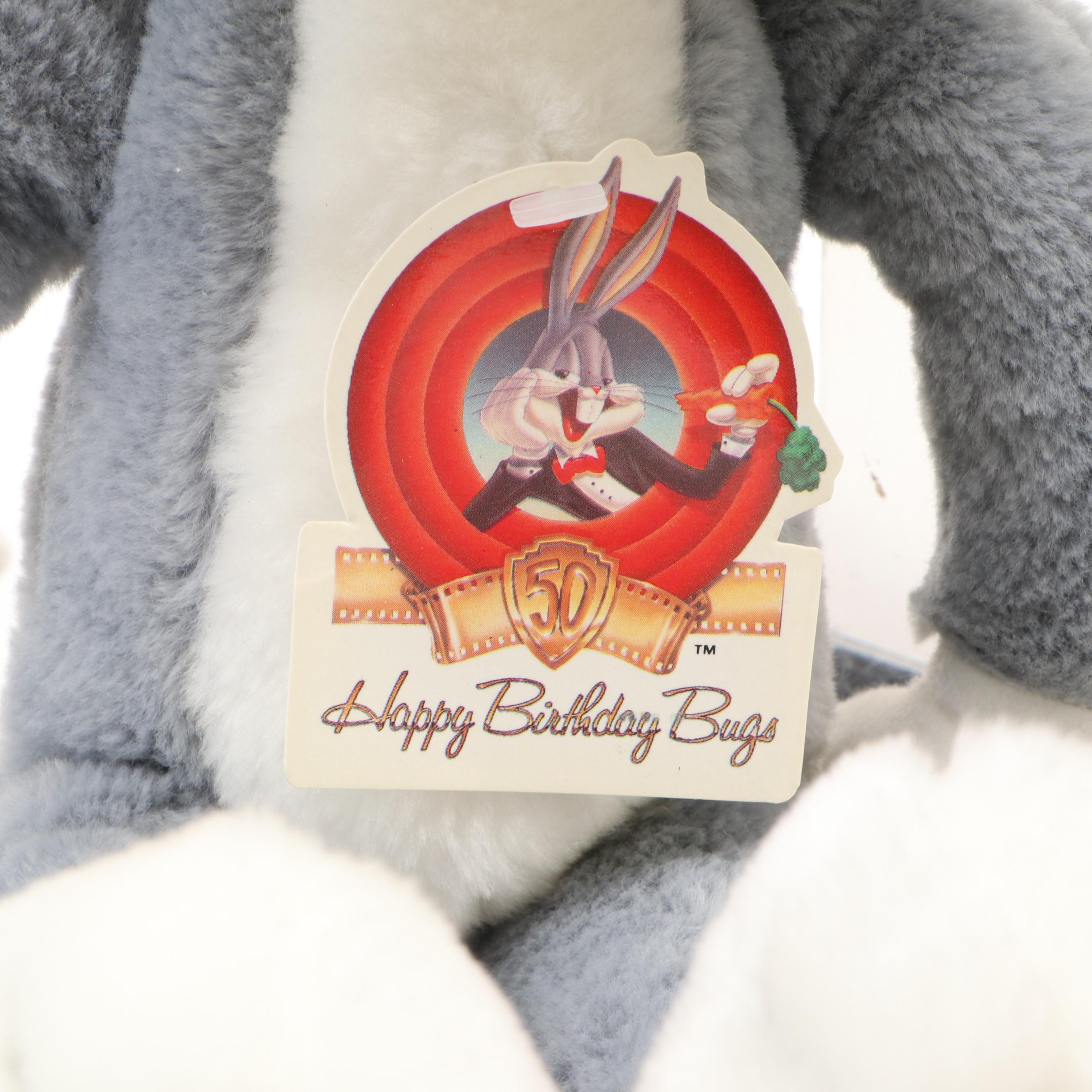 Warner Bros. "Bugs Bunny" and 24K Company "Pink Panther" Stuffed Toys