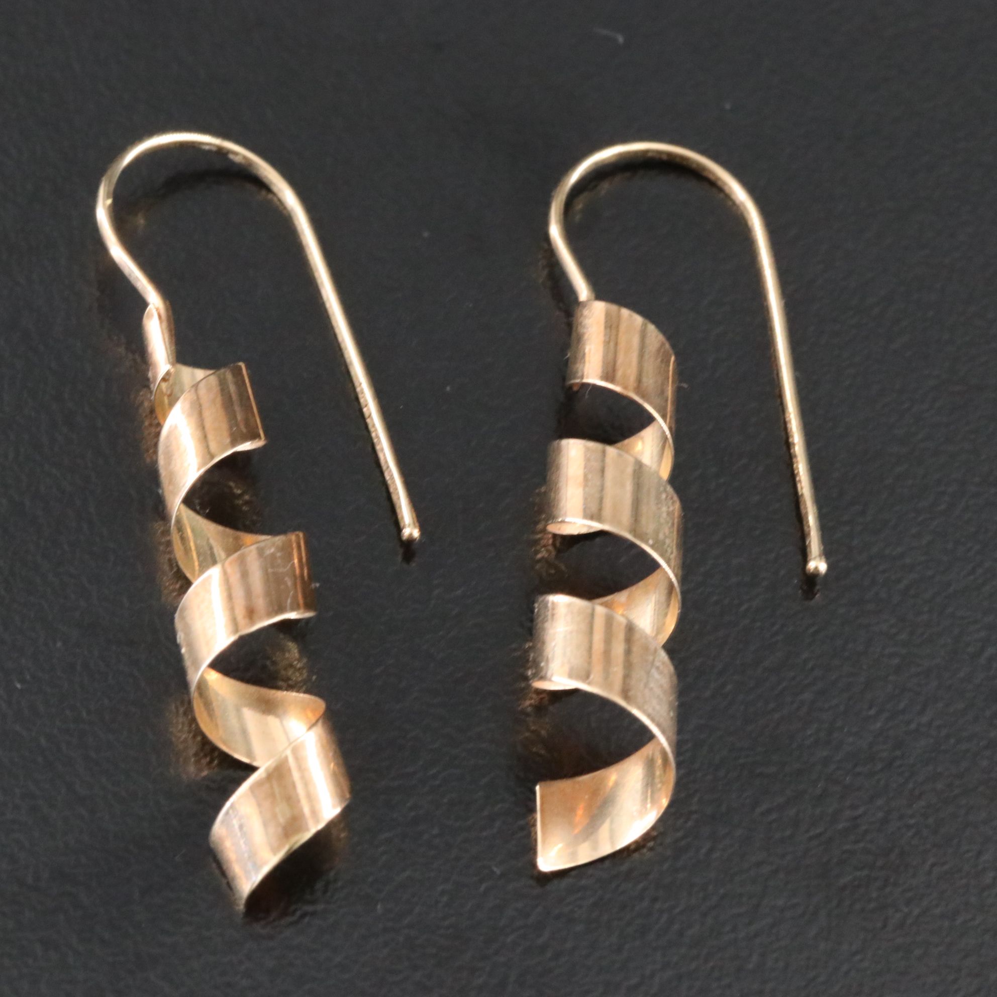 14K Spiral Earrings