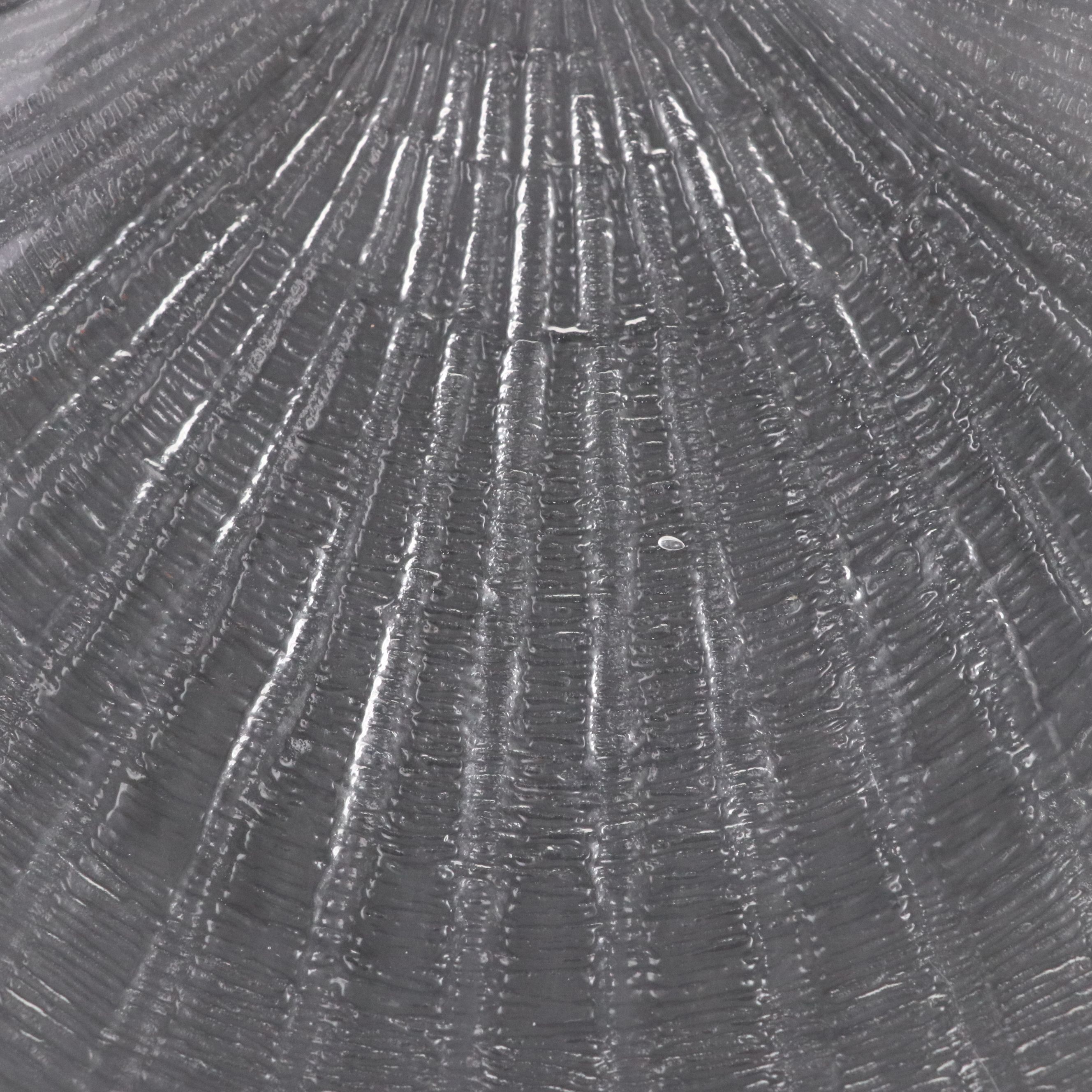 Eight Pressed Glass Shell Dinner Plates