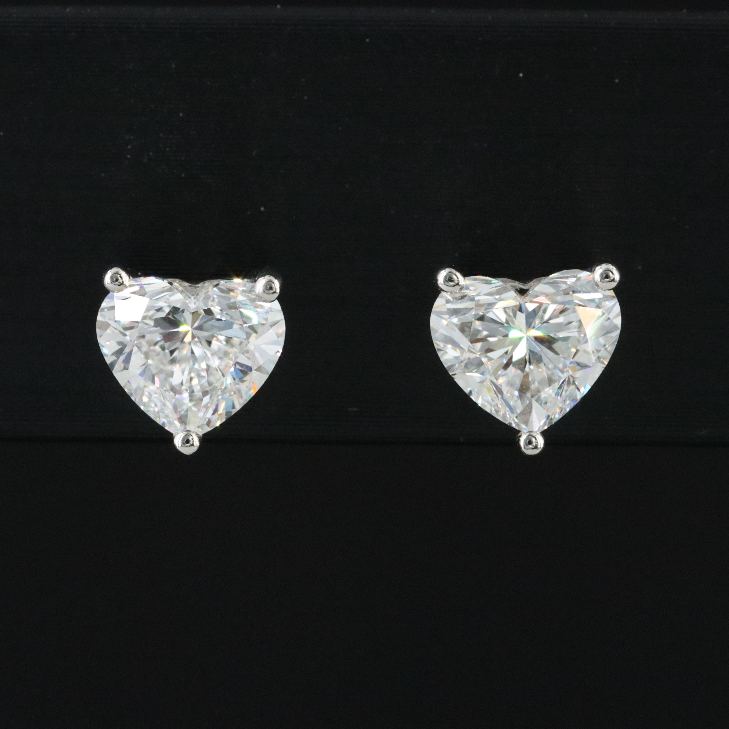 Platinum 2.17 CTW Lab Grown Diamond Stud Earrings with IGI Reports