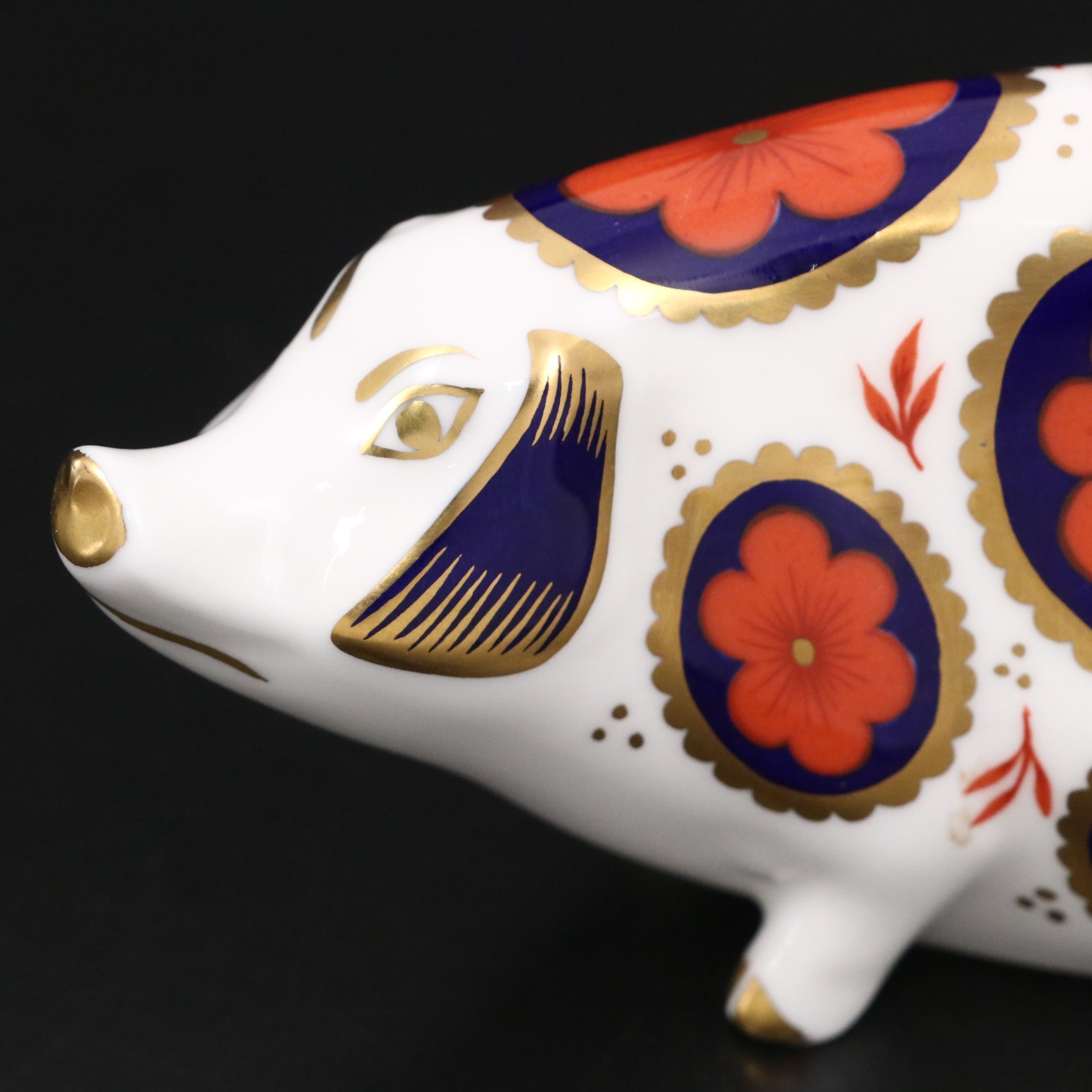 Royal Crown Derby "Imari Pig" Bone China Paperweight
