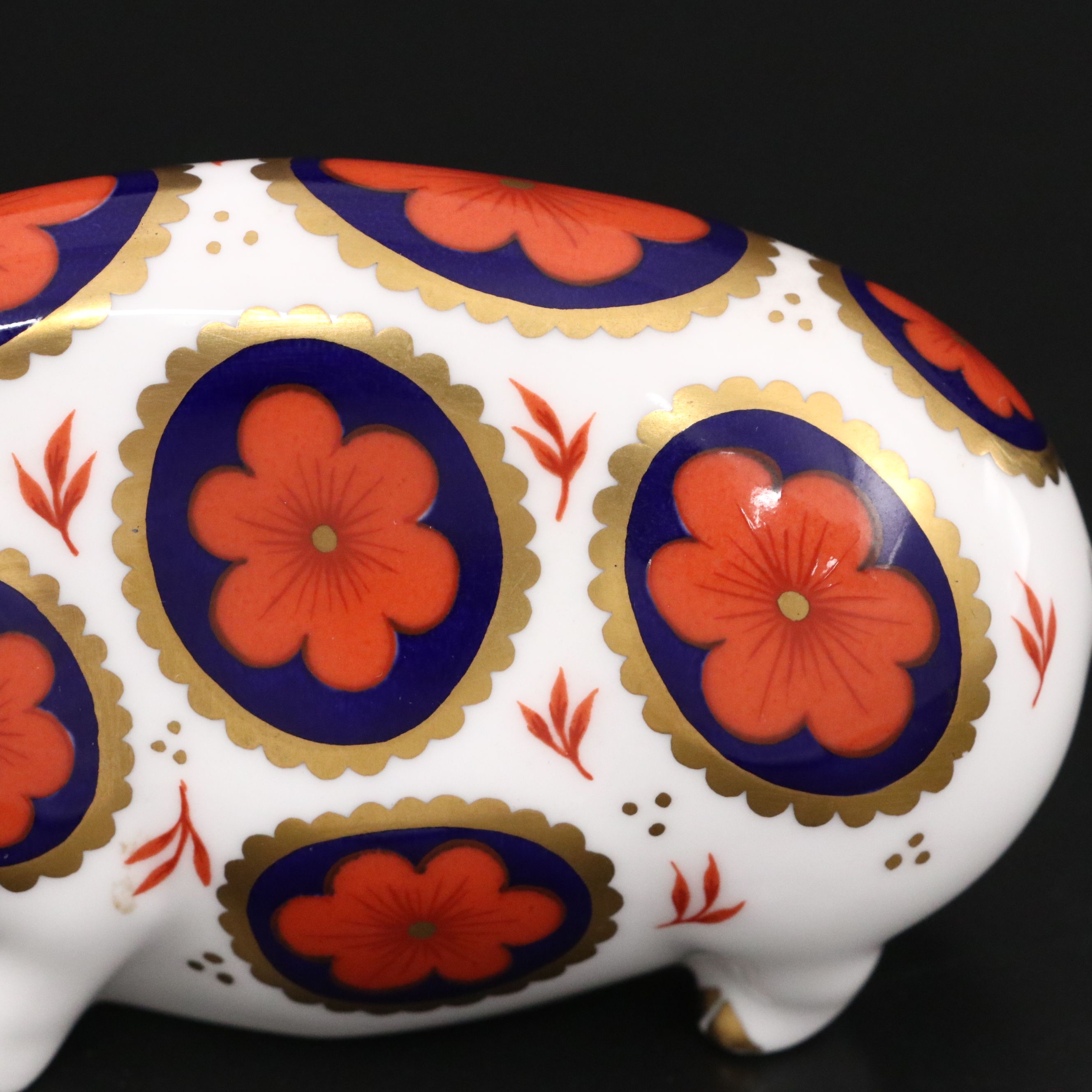 Royal Crown Derby "Imari Pig" Bone China Paperweight