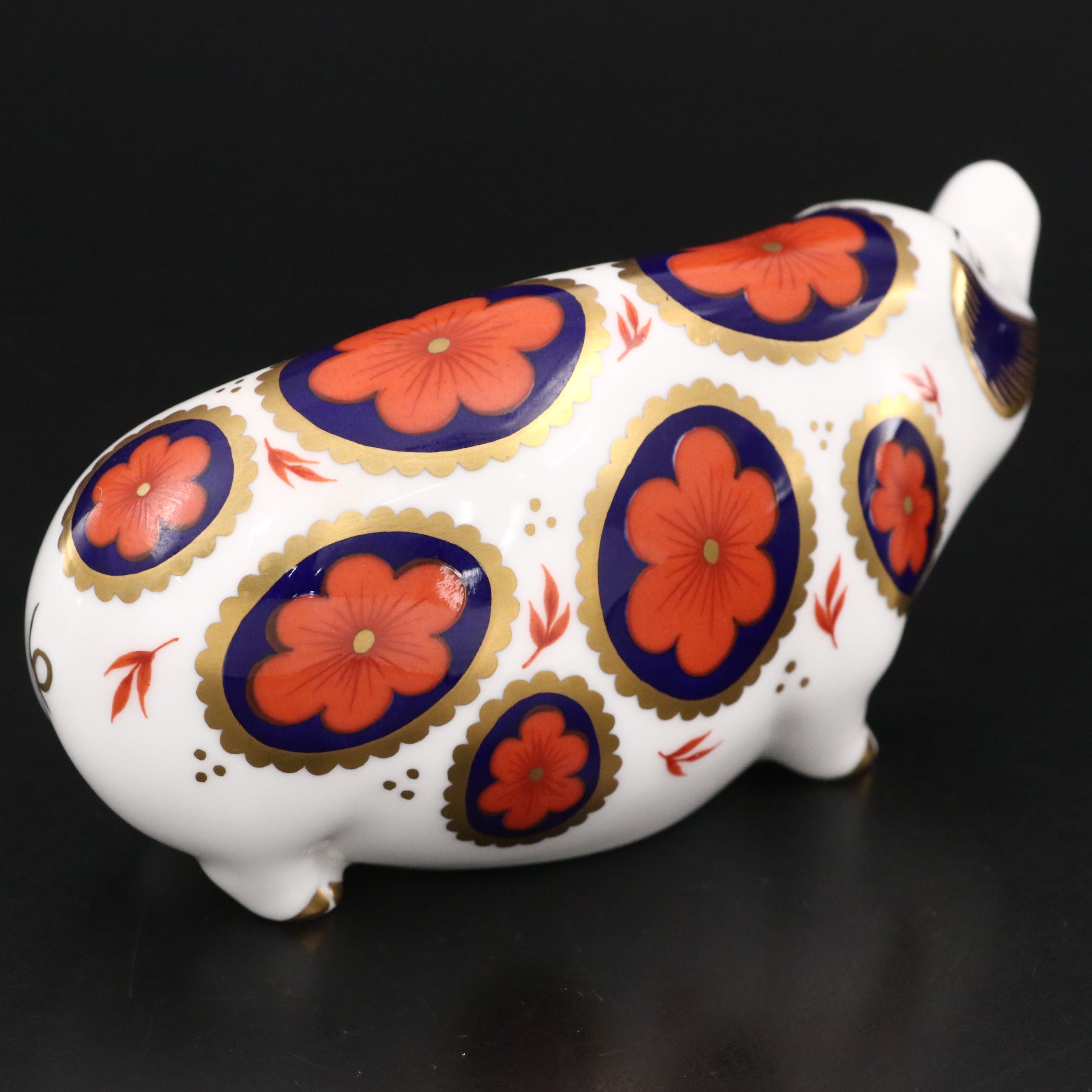 Royal Crown Derby "Imari Pig" Bone China Paperweight
