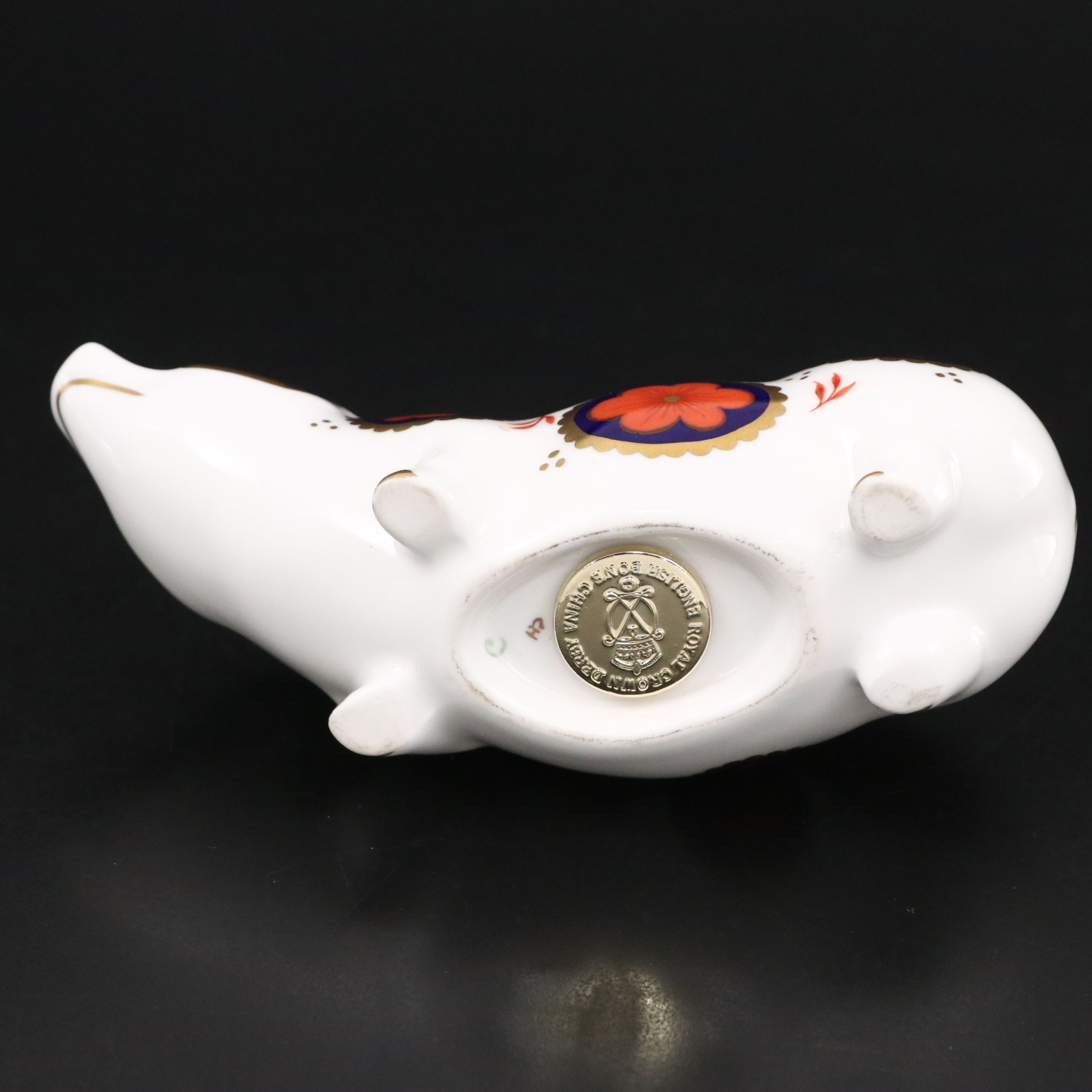 Royal Crown Derby "Imari Pig" Bone China Paperweight