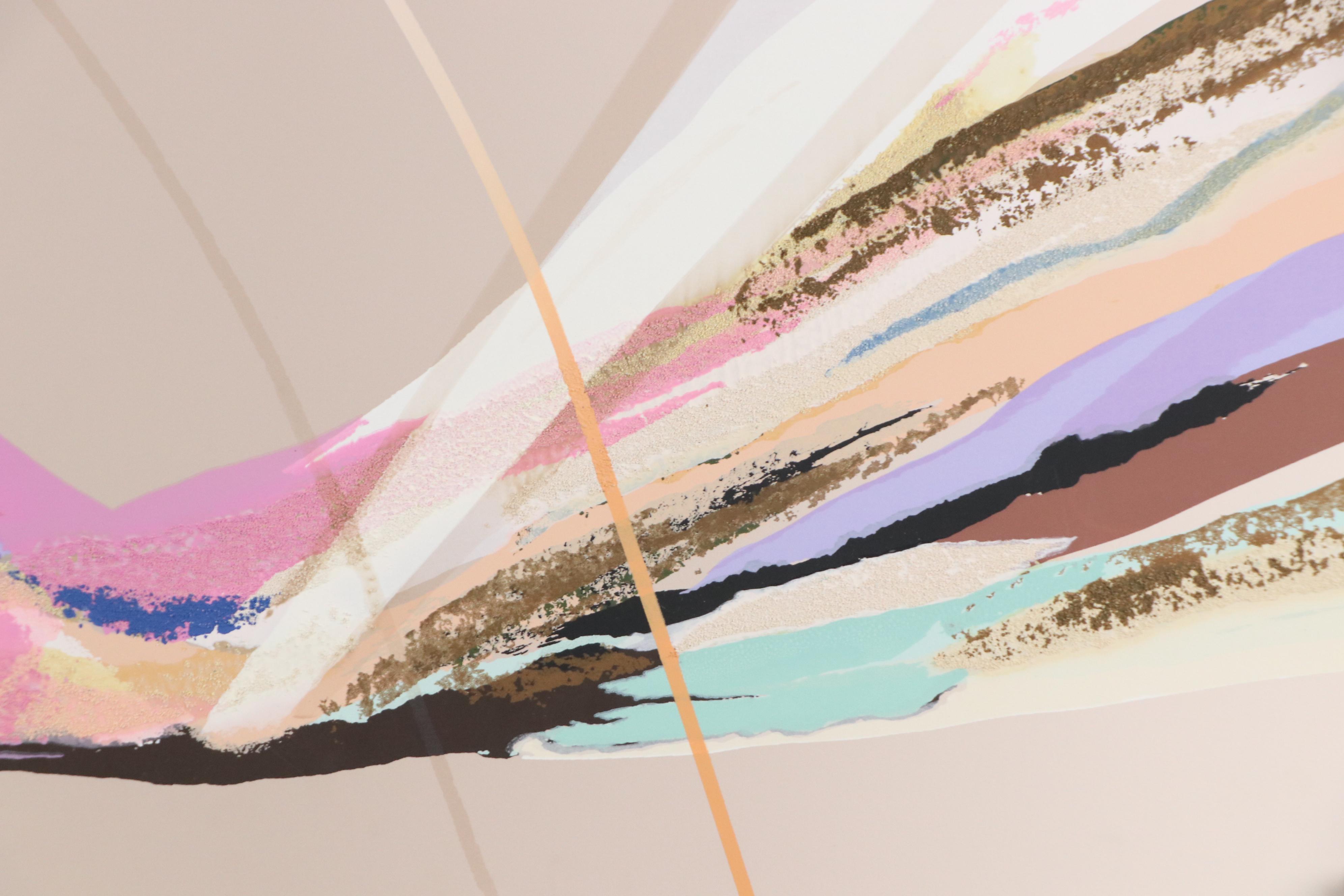 Elba Alvarez Abstract Textured Serigraph "Noraima," Late 20th–21st Century