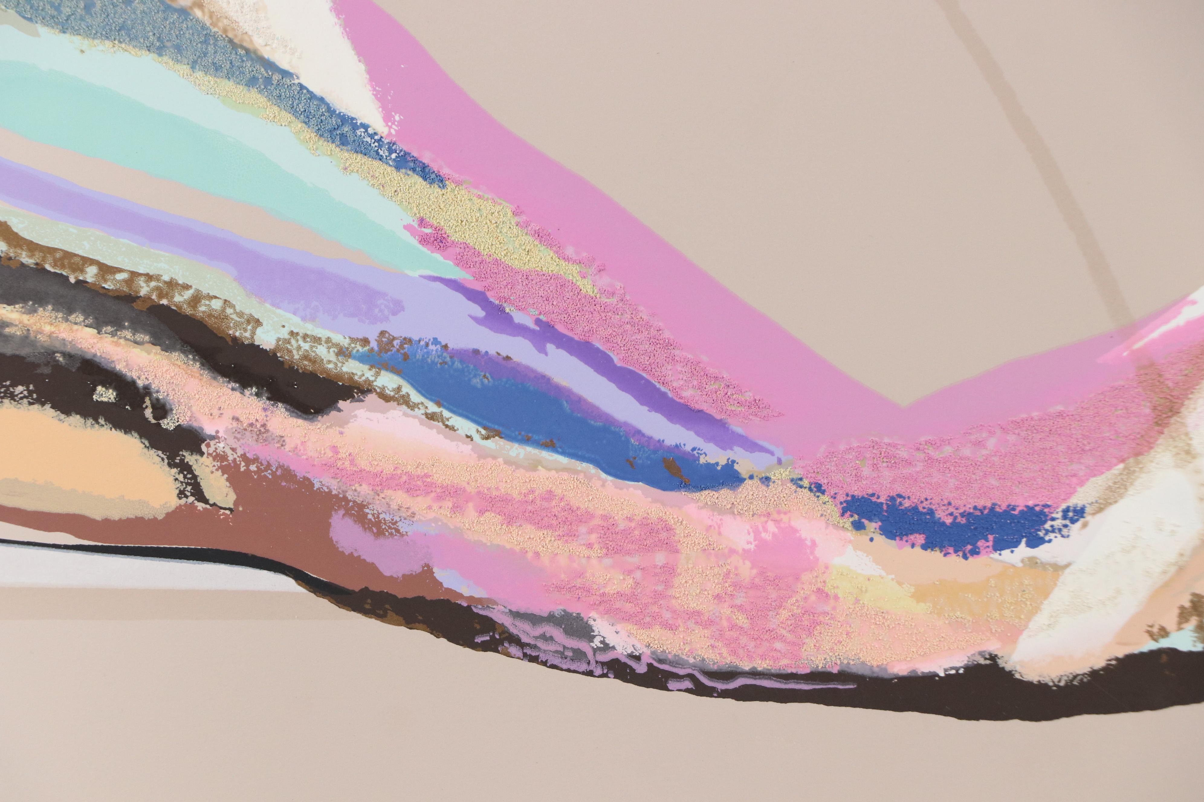 Elba Alvarez Abstract Textured Serigraph "Noraima," Late 20th–21st Century