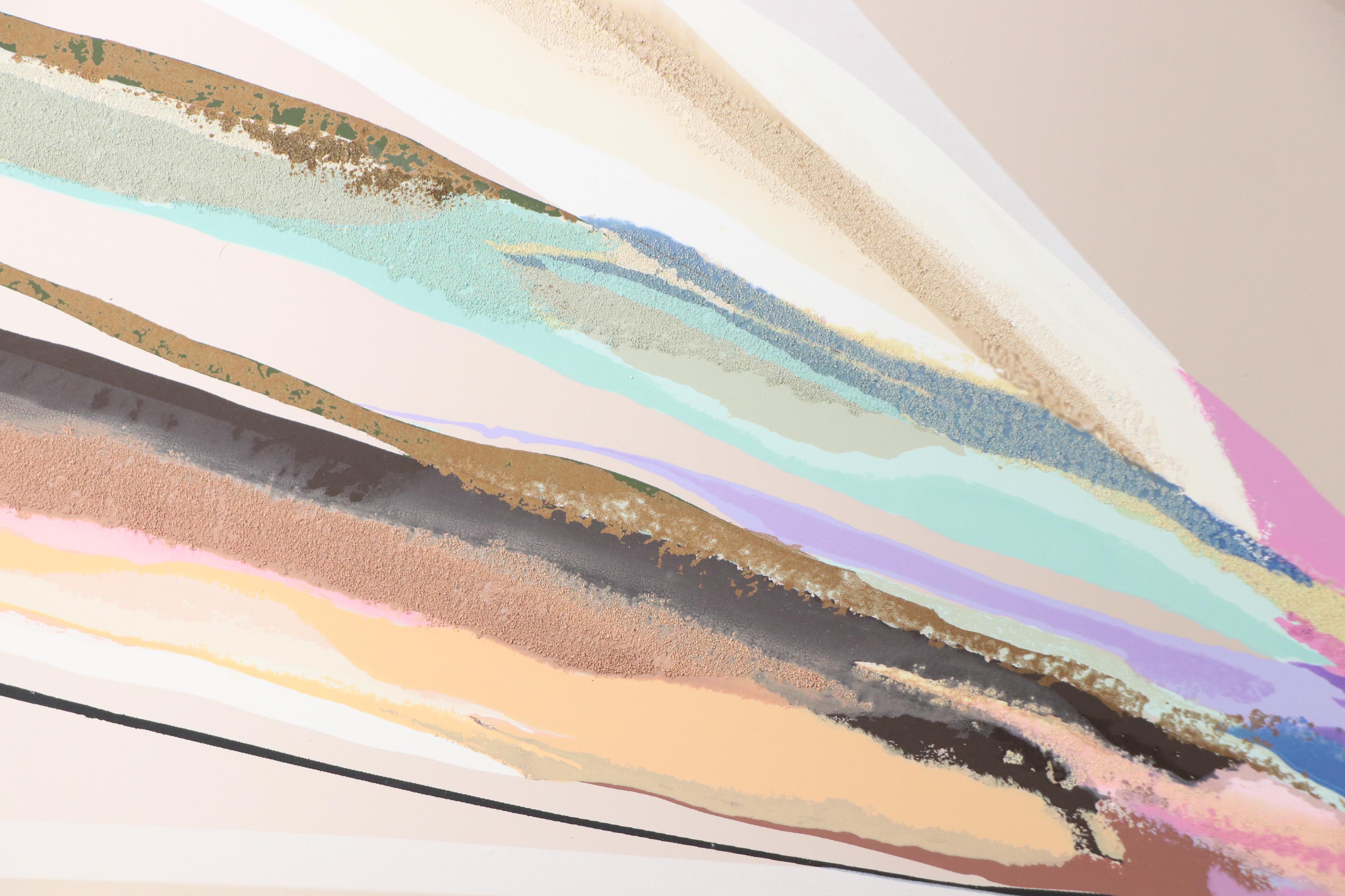 Elba Alvarez Abstract Textured Serigraph "Noraima," Late 20th–21st Century