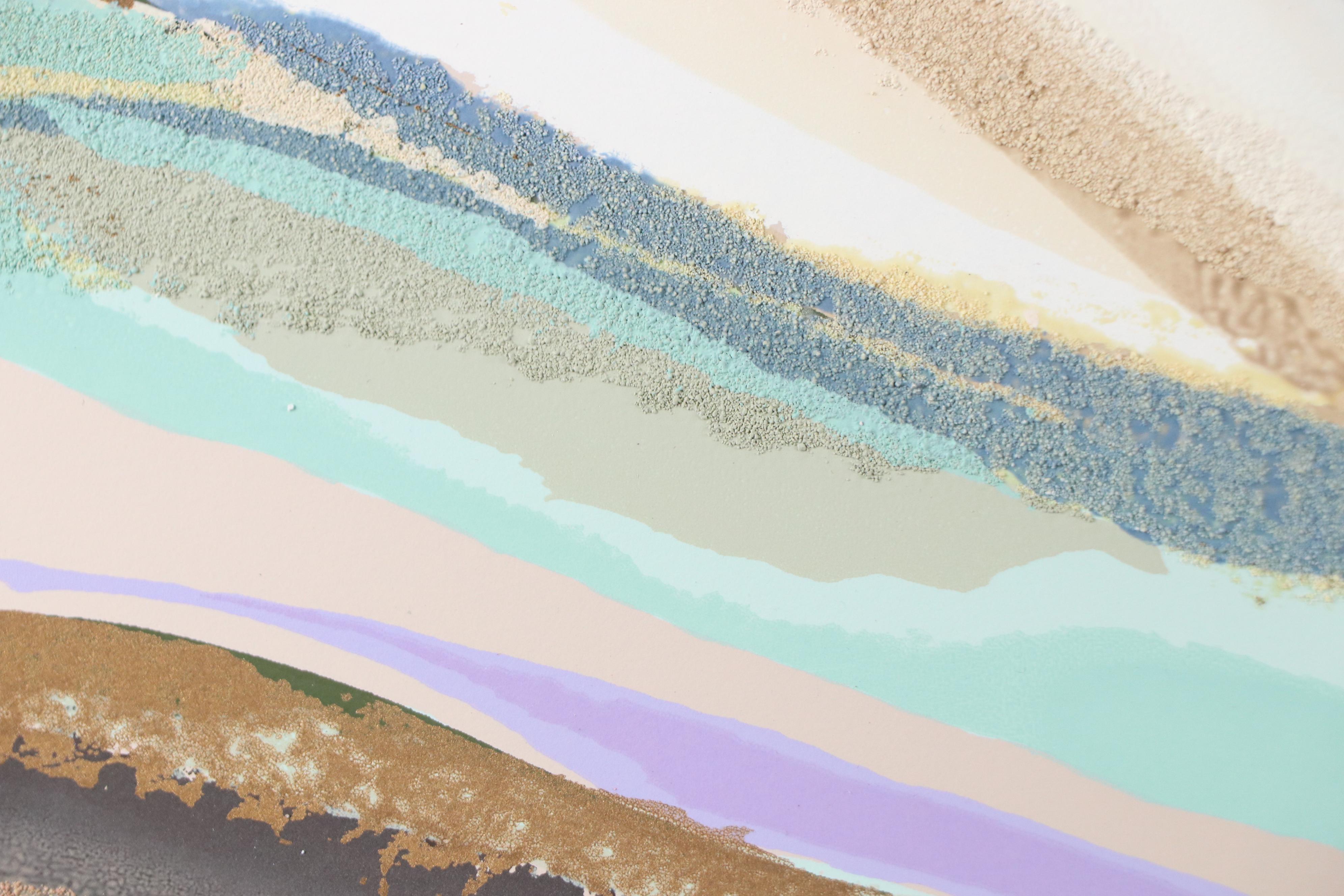 Elba Alvarez Abstract Textured Serigraph "Noraima," Late 20th–21st Century