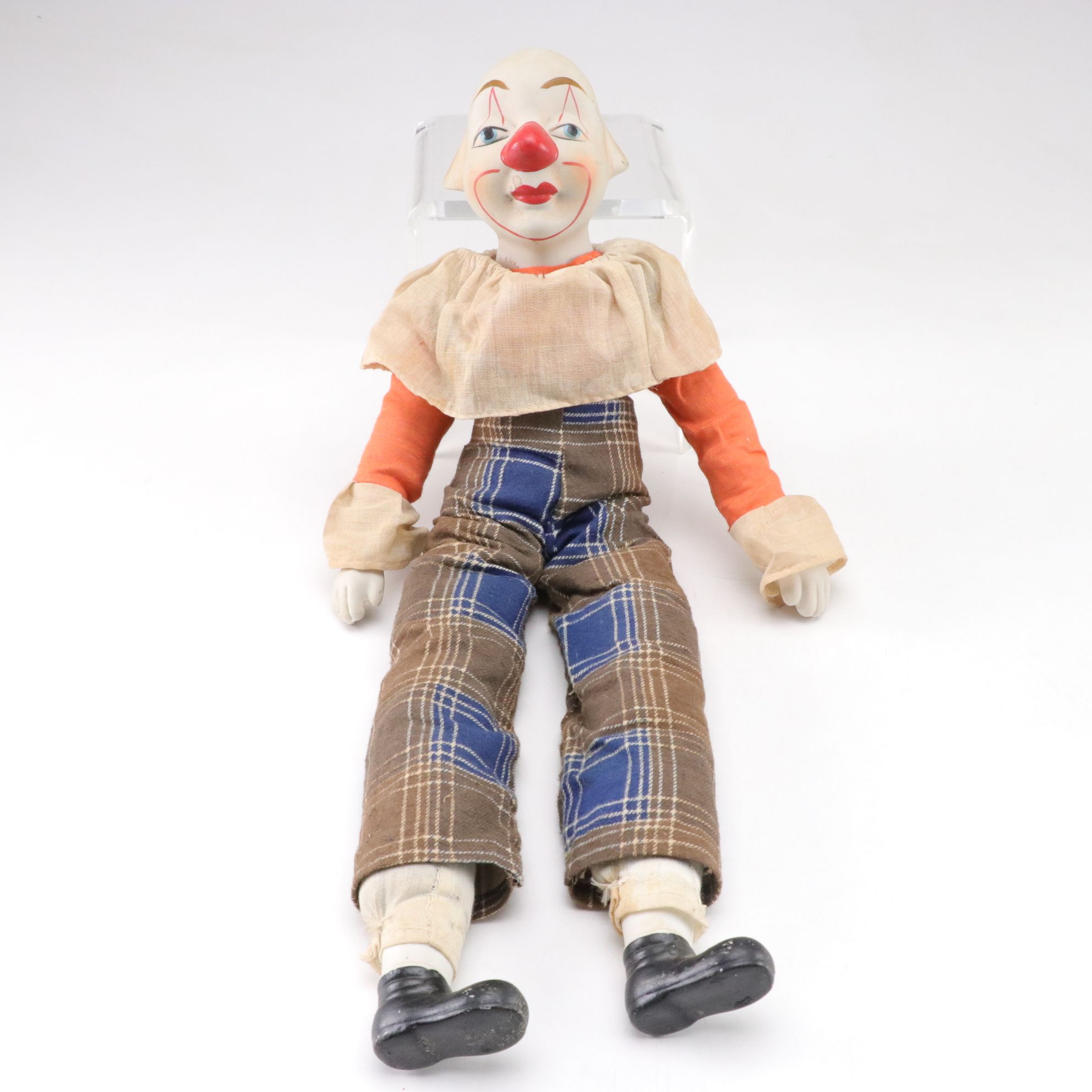 Bisque Figurine Music Boxes, Doll & Other Clown Collectibles