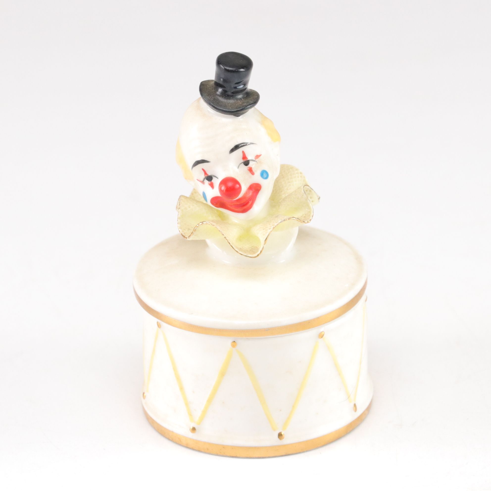 Bisque Figurine Music Boxes, Doll & Other Clown Collectibles