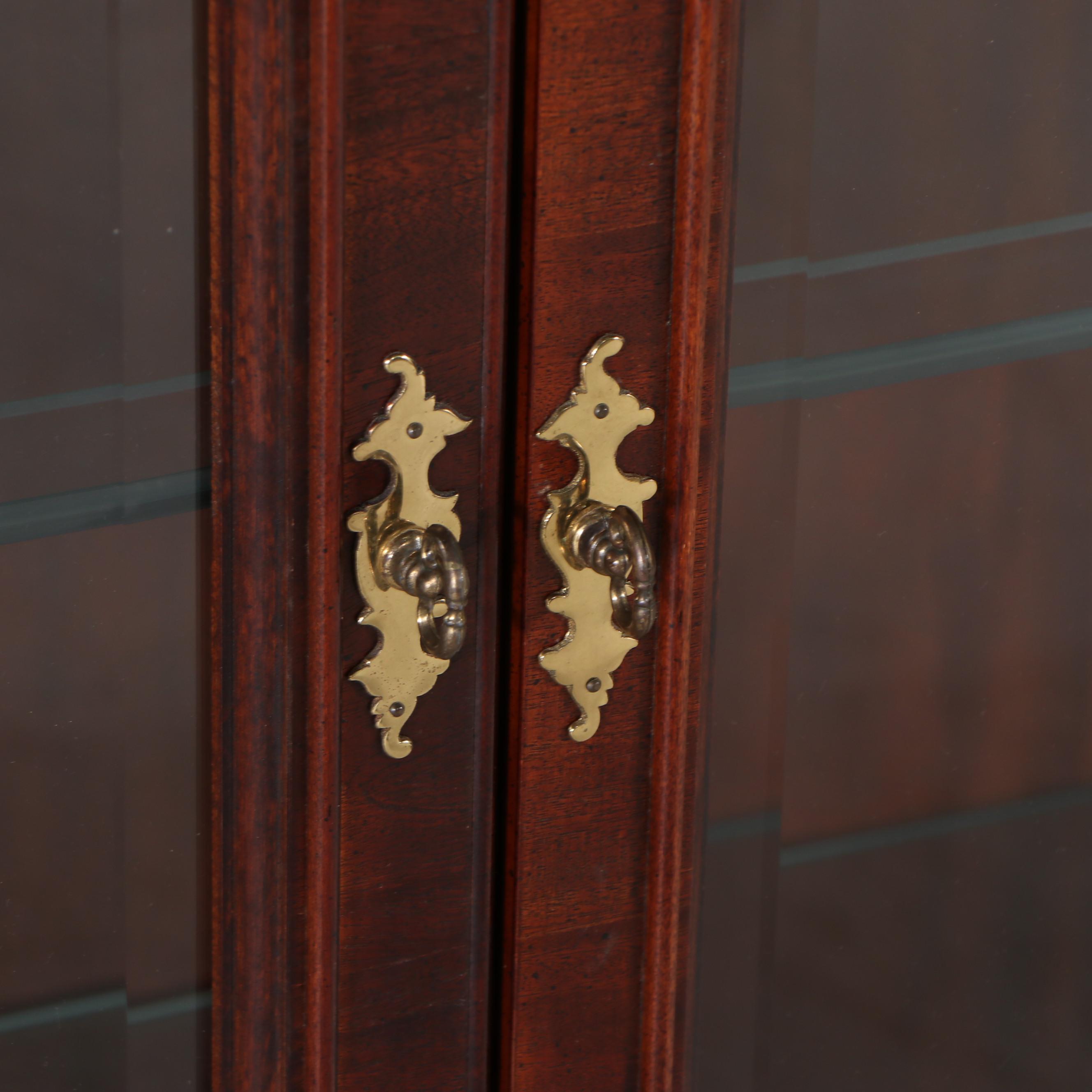 George III Style Mahogany Break-Front China Cabinet