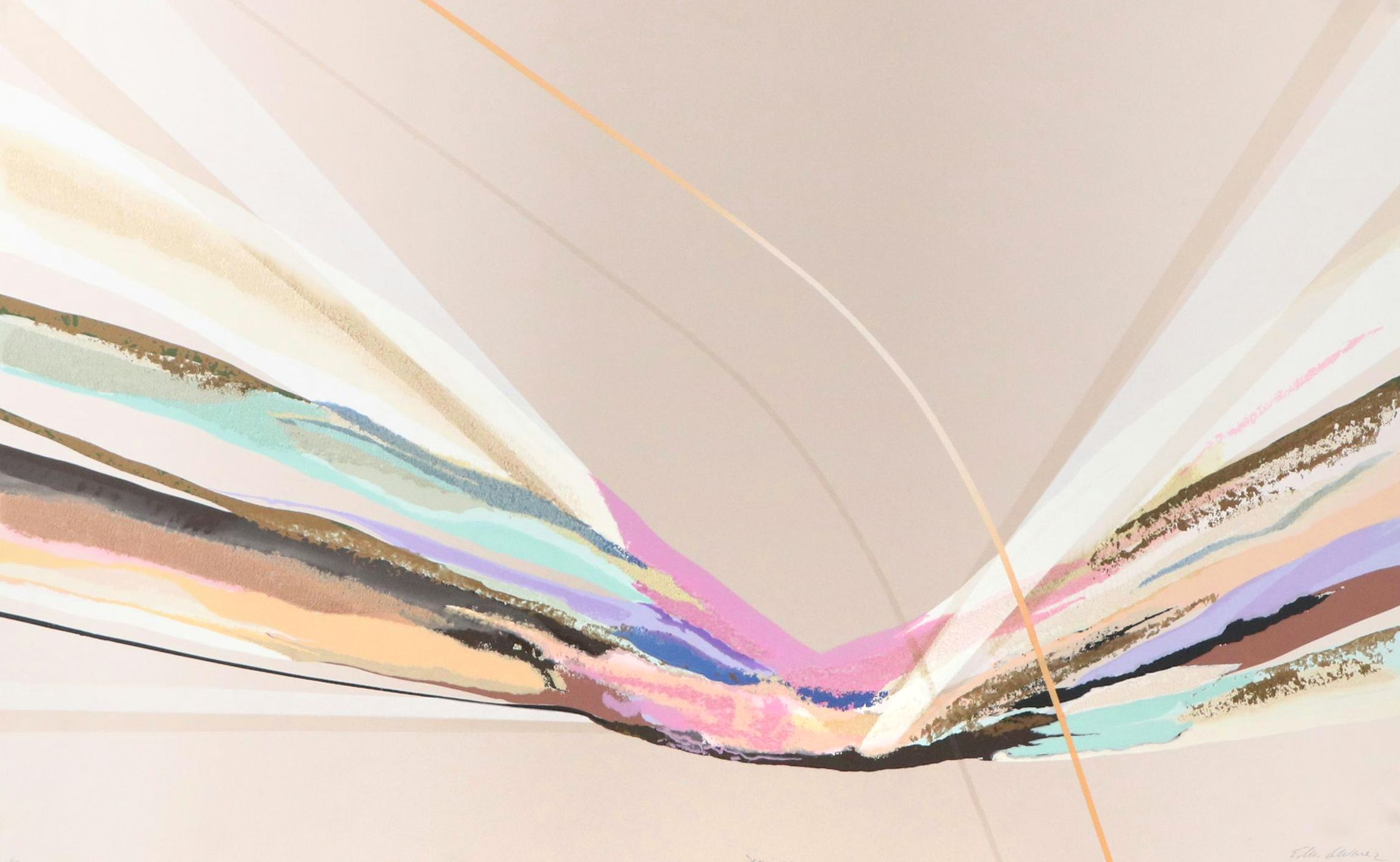 Elba Alvarez Abstract Textured Serigraph "Noraima," Late 20th–21st Century