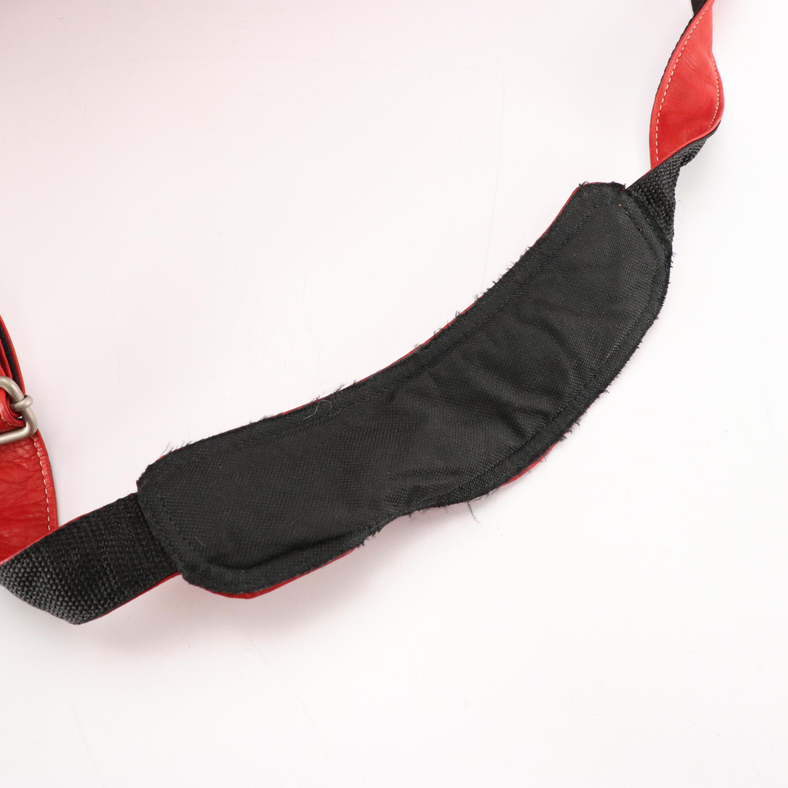 Piel Handmade Red Leather Business Crossbody Bag