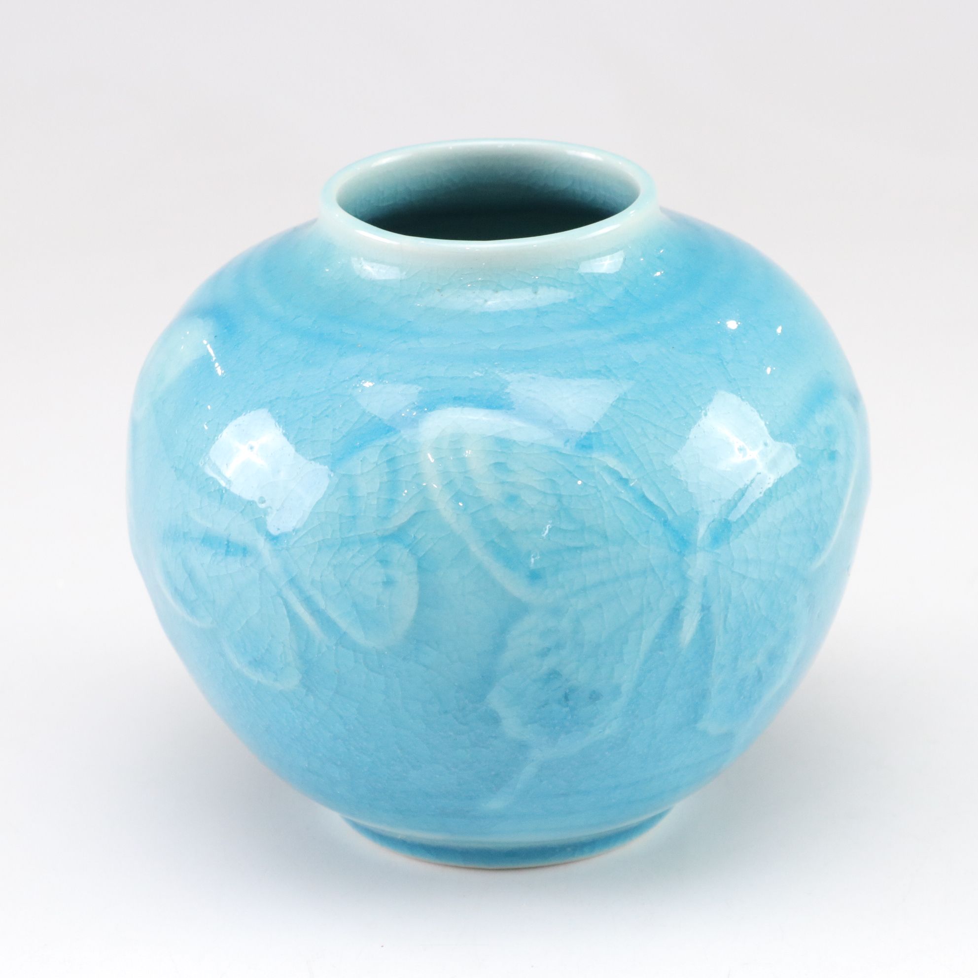 Rookwood Pottery Butterfly Vase in Turquoise Glaze, 1945