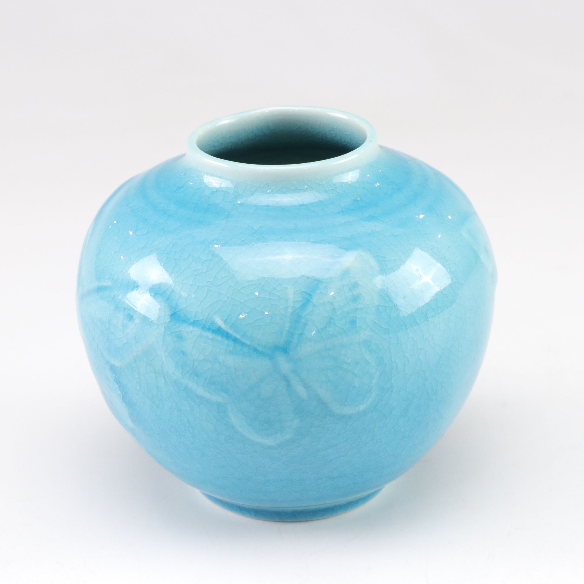 Rookwood Pottery Butterfly Vase in Turquoise Glaze, 1945