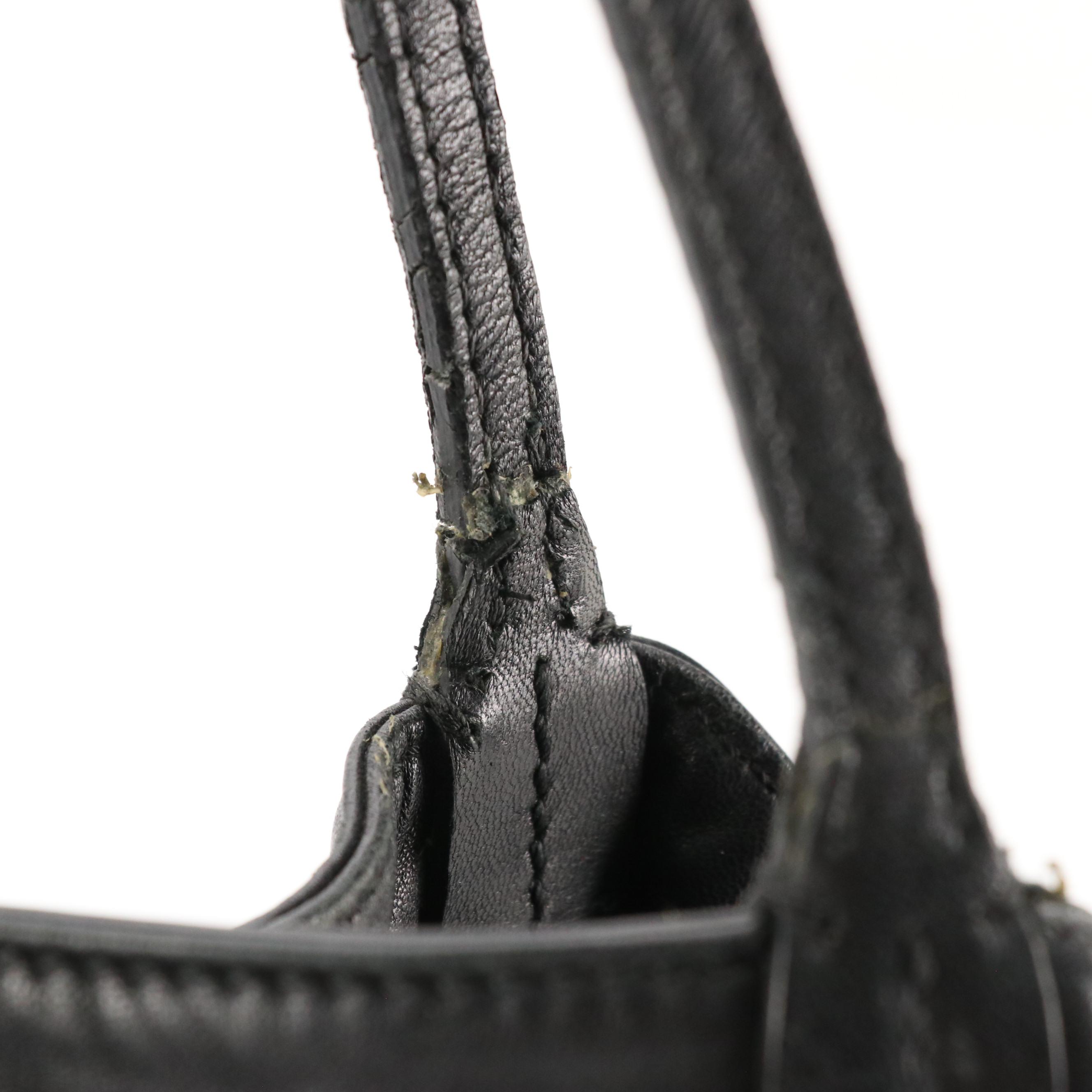 Valentino Garavani Black Lambskin Leather Rosette Shoulder Bag