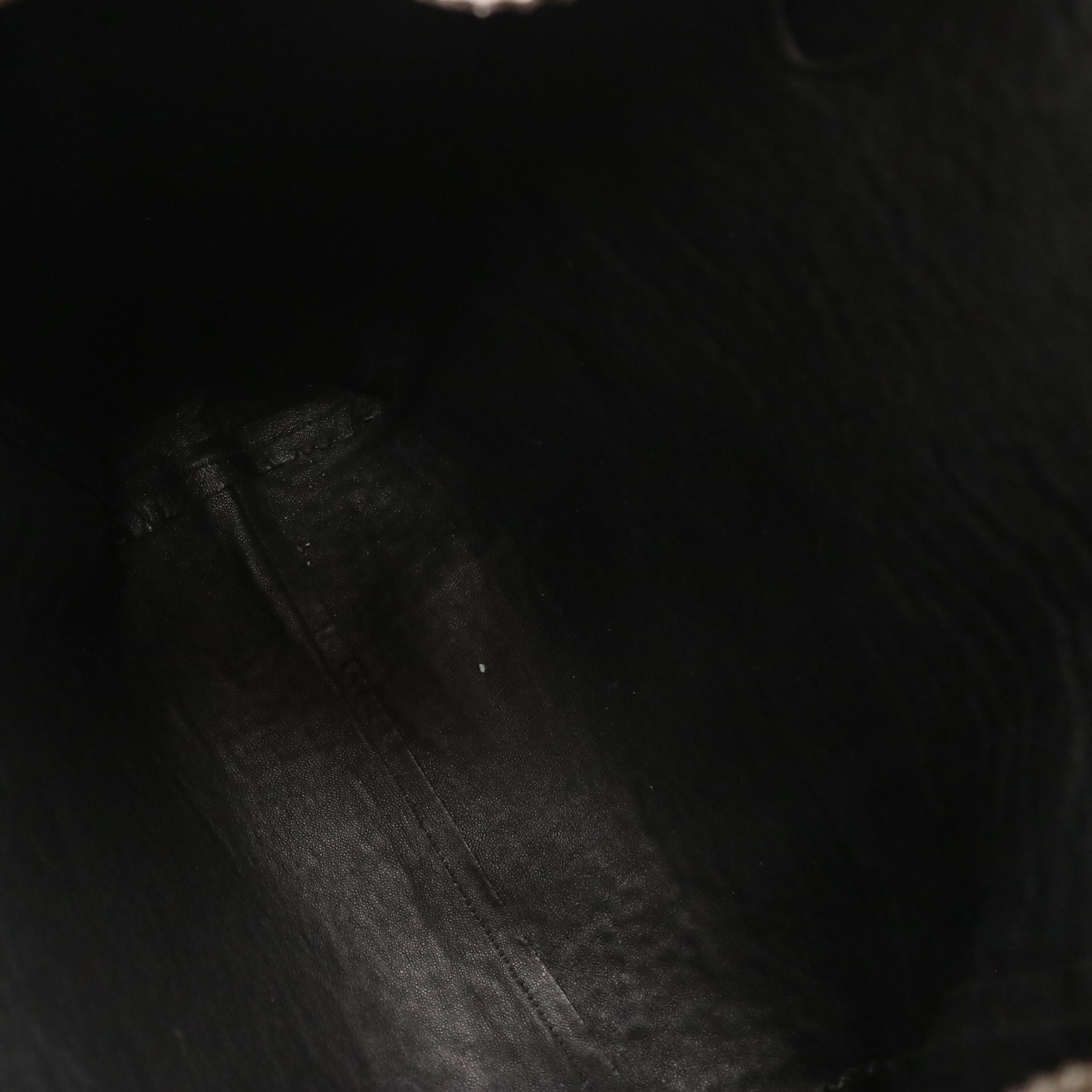 Rochas Embossed Leather Tote and Zip Pouch