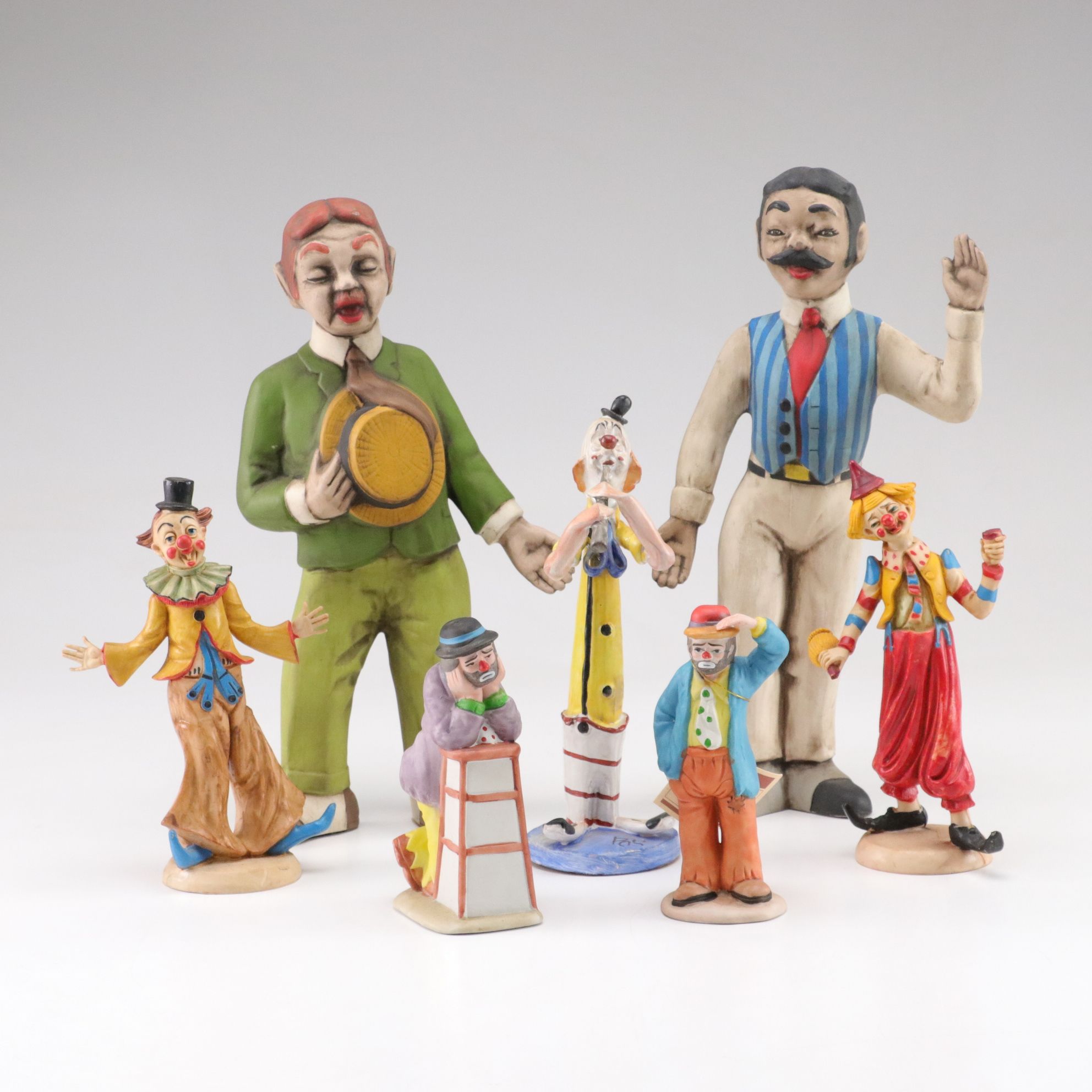 Emmett Kelly Jr. Bisque Figurines & Other Clown Collectibles