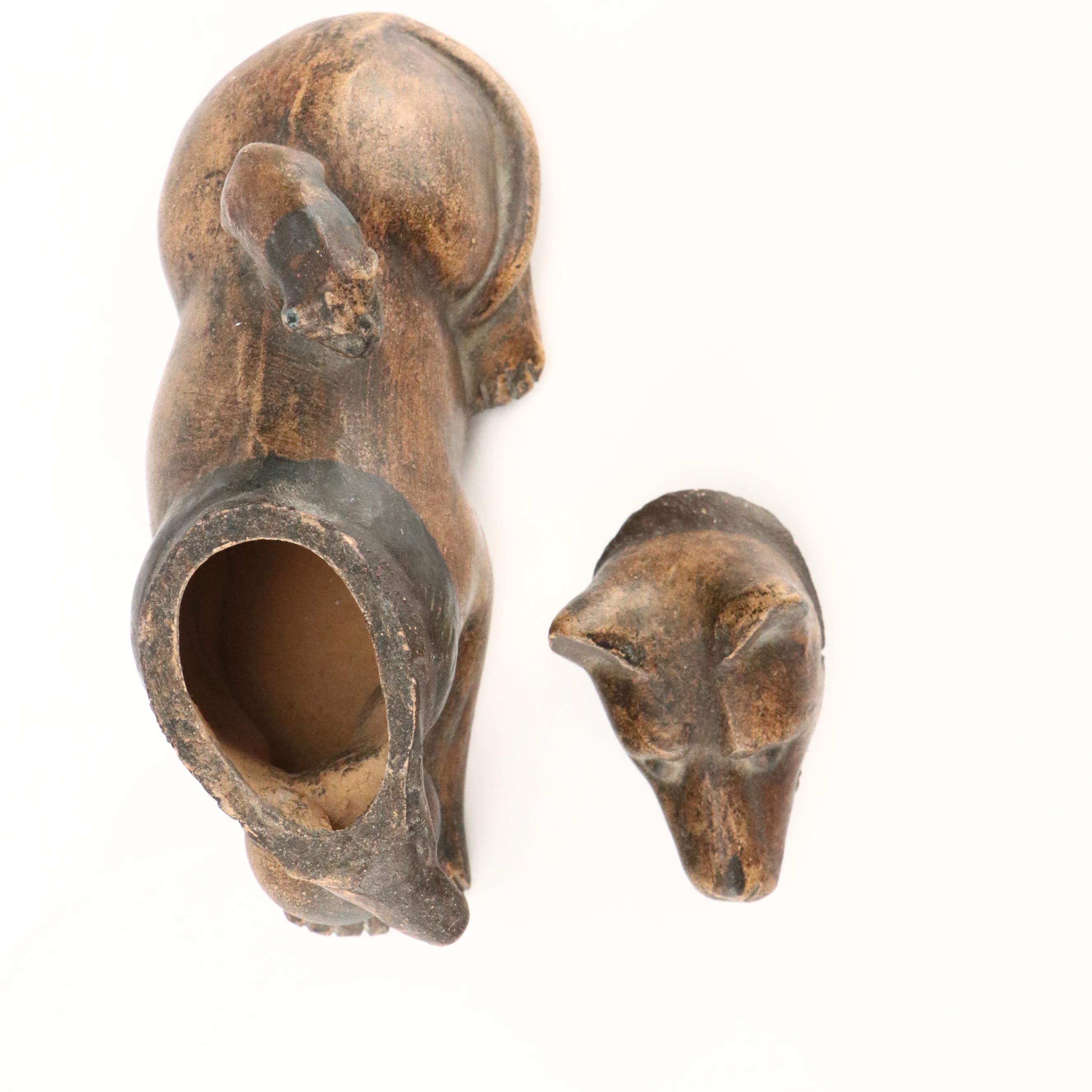 Chinese Dog and Puppy Ceramic Novelty Teapot