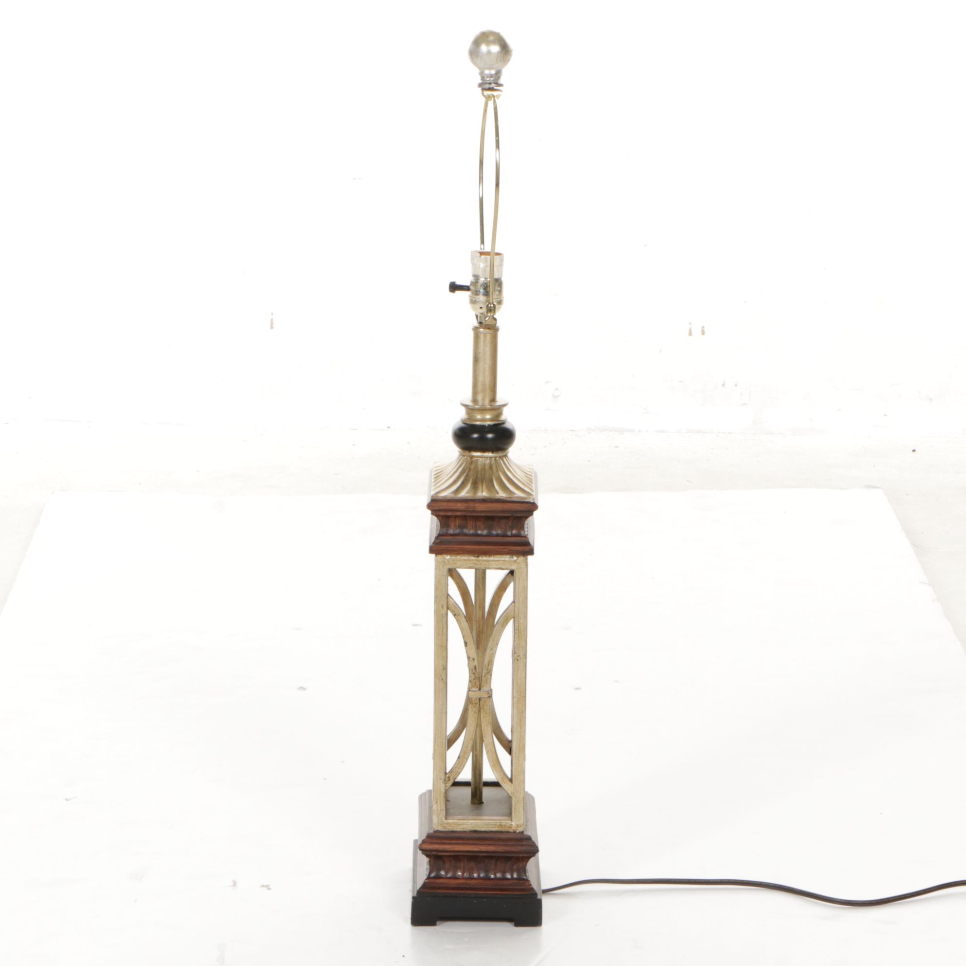 Cage Style Carved Resin Table Lamp, 2000s