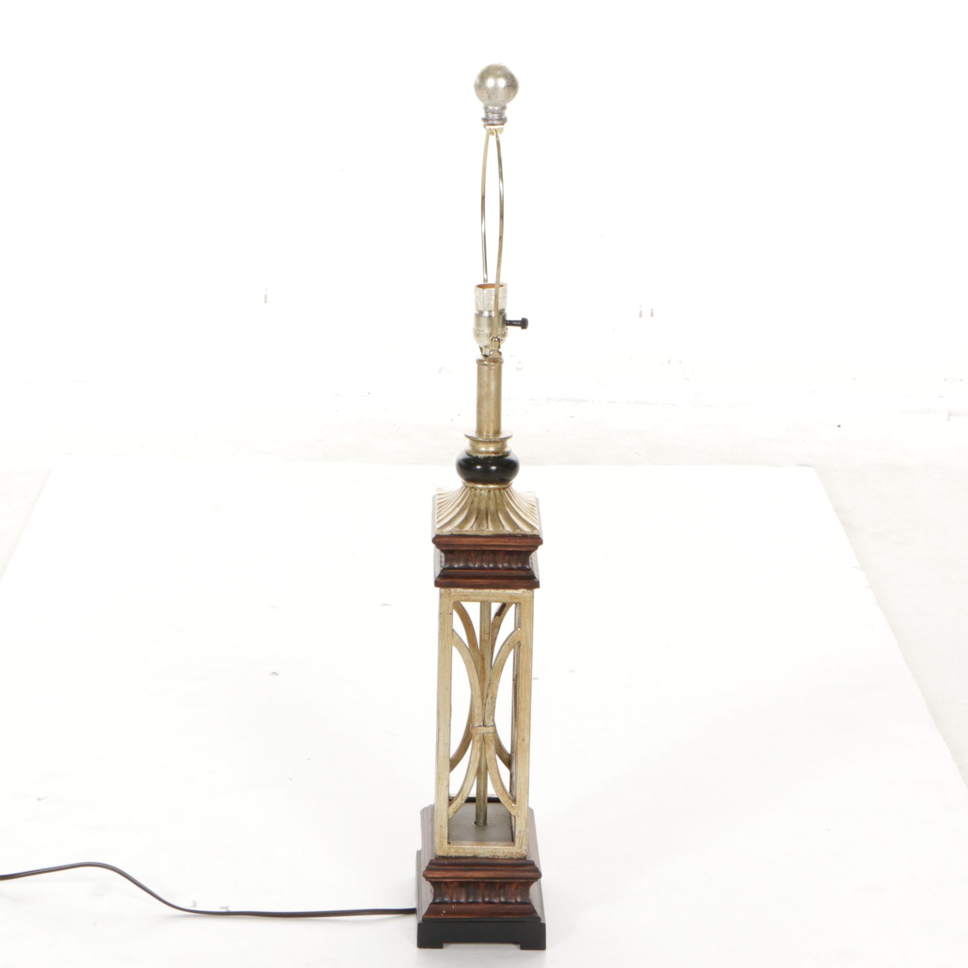 Cage Style Carved Resin Table Lamp, 2000s