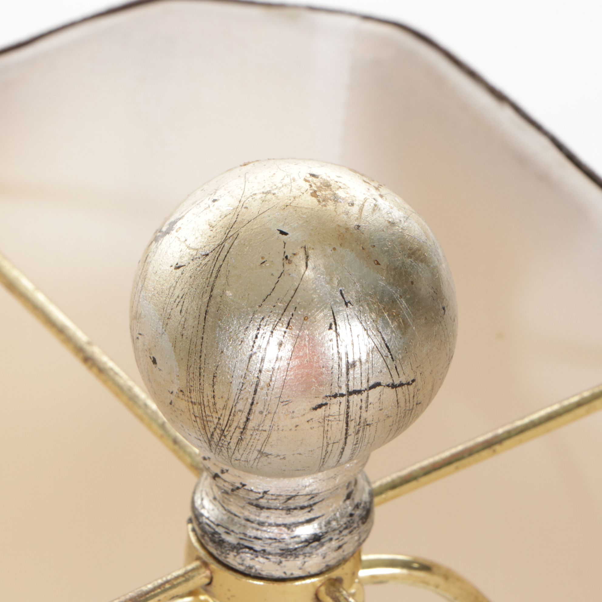 Cage Style Carved Resin Table Lamp, 2000s