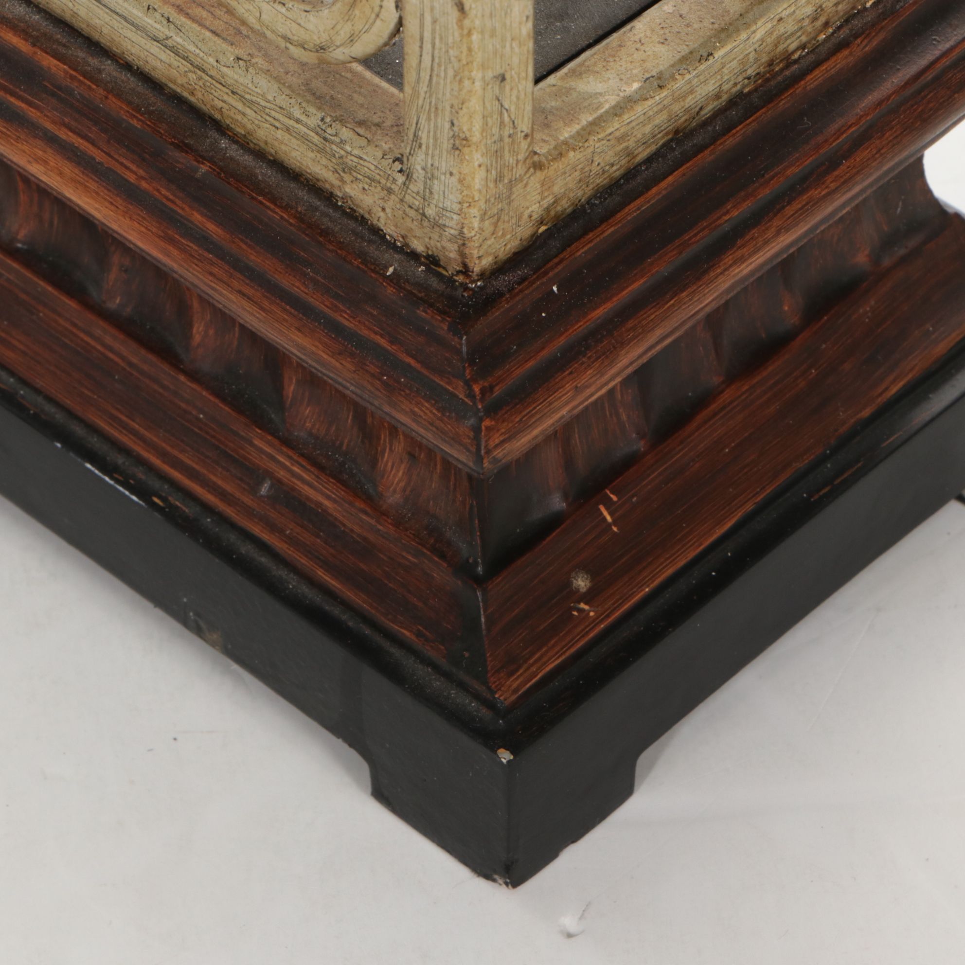 Cage Style Carved Resin Table Lamp, 2000s