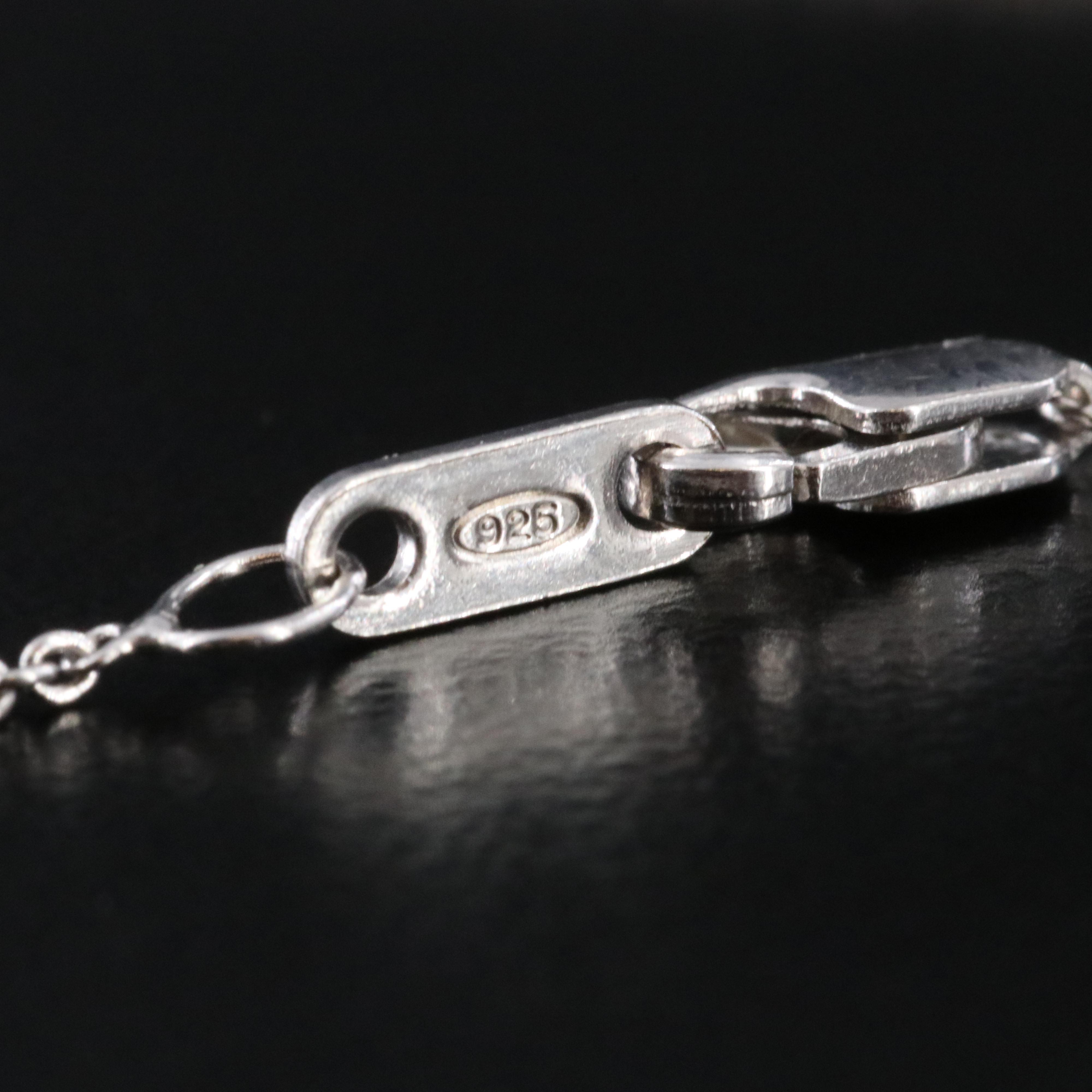 Sterling Diamond Heart Pendant Necklace Including Fancy Black Diamonds