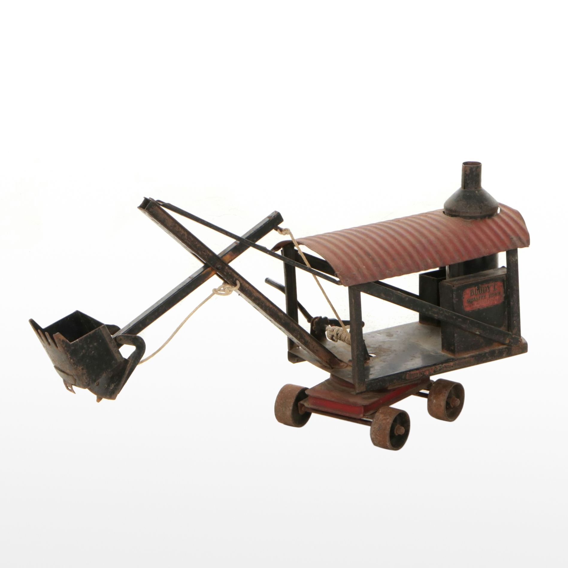 Moline Pressed Steel Co. Buddy "L" Line Steam Shovel, Early-Mid 20th C.