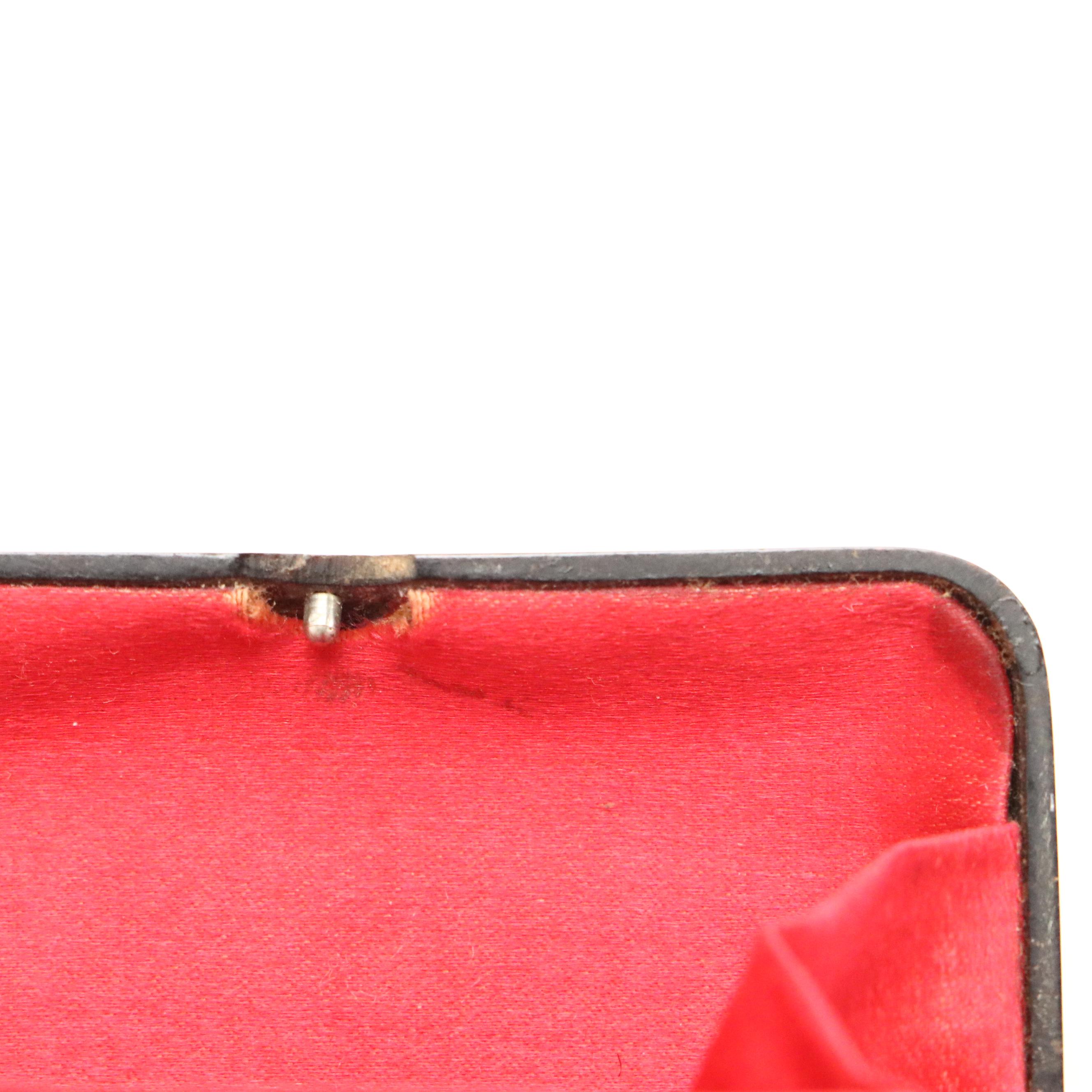 Continental European Victorian Tortoiseshell and Silver Inlay Coin Purse