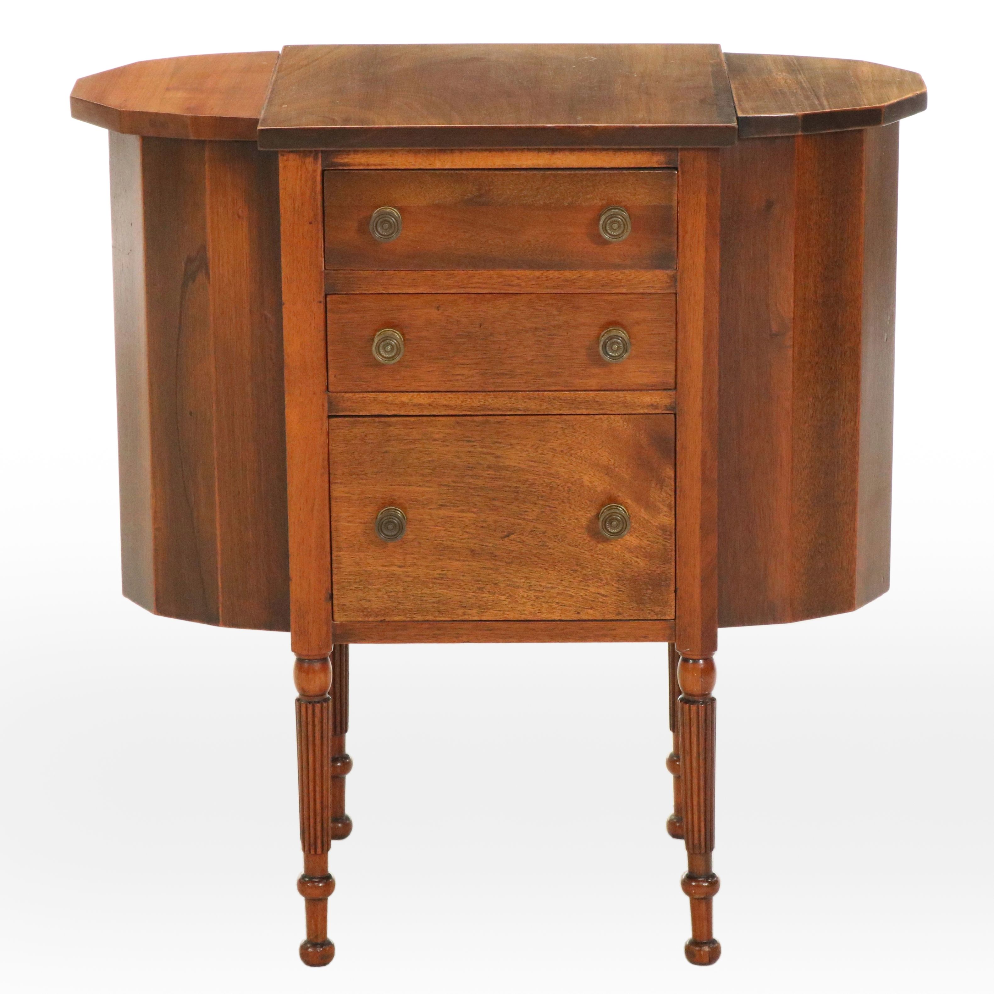 Mahogany Martha Washington Sewing Chest, 20th Century