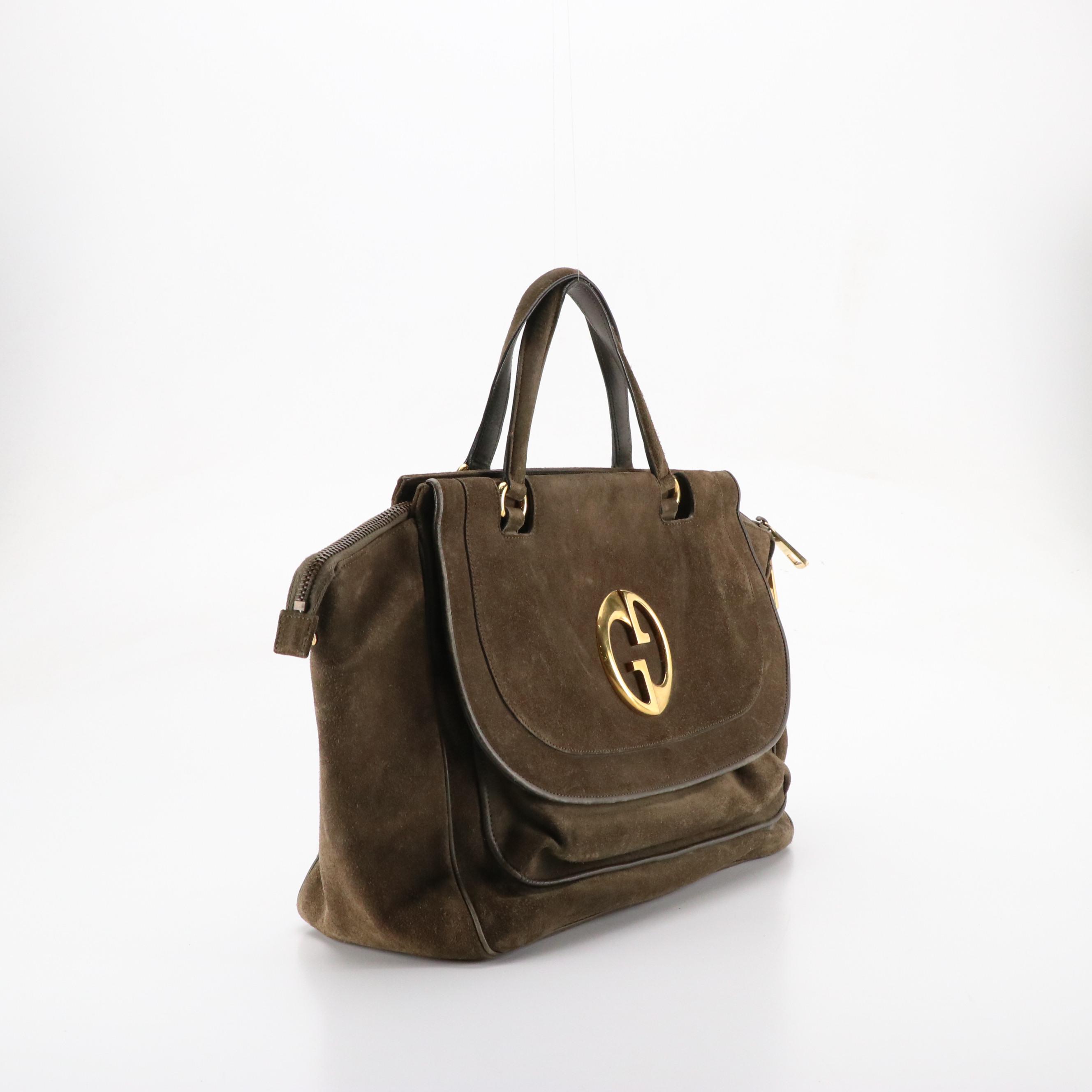 Gucci 1973 Medium Tote Bag in Suede