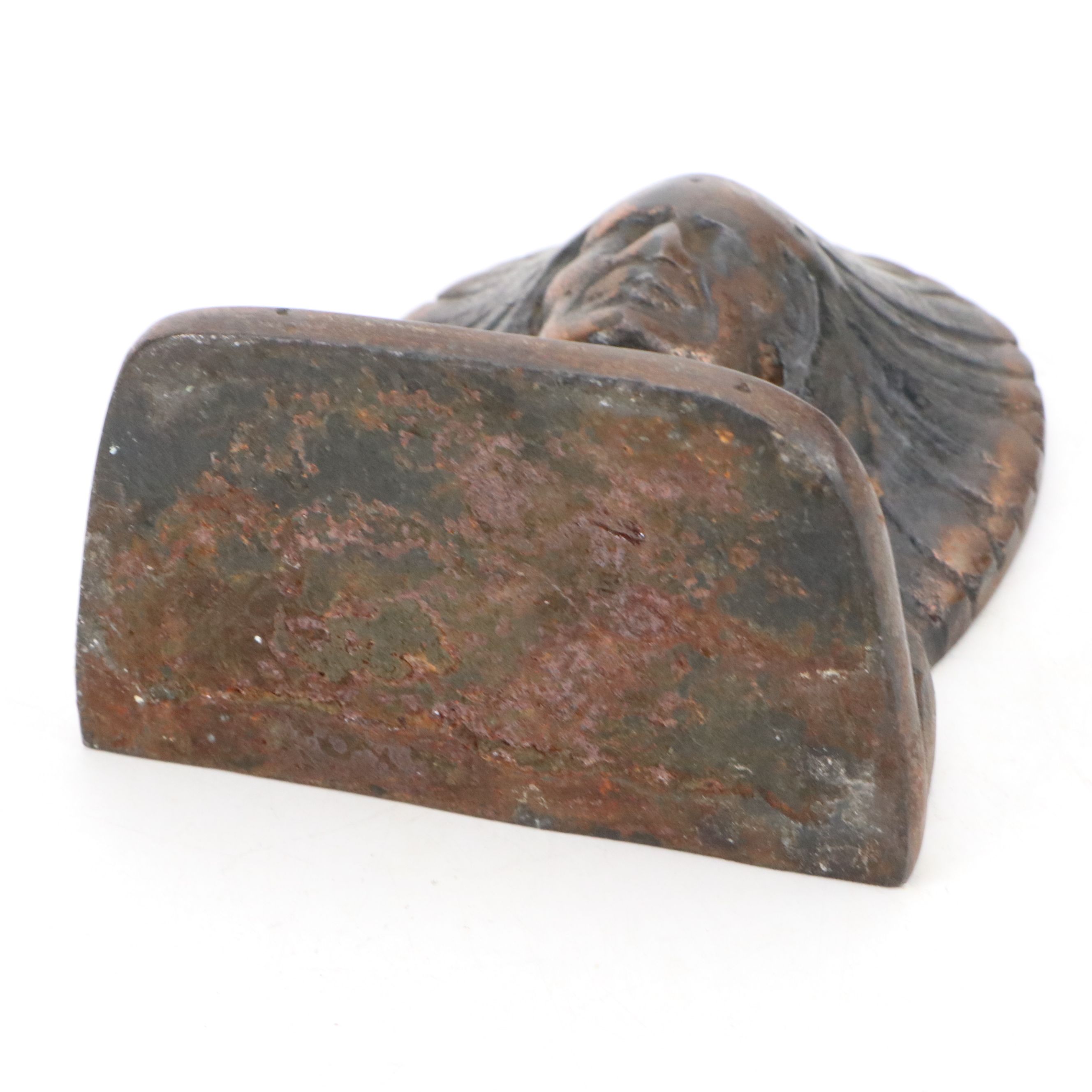 Pair of Cyprus Dallin "Appeal to the Great Spirit" Bookends with Other Doorstop