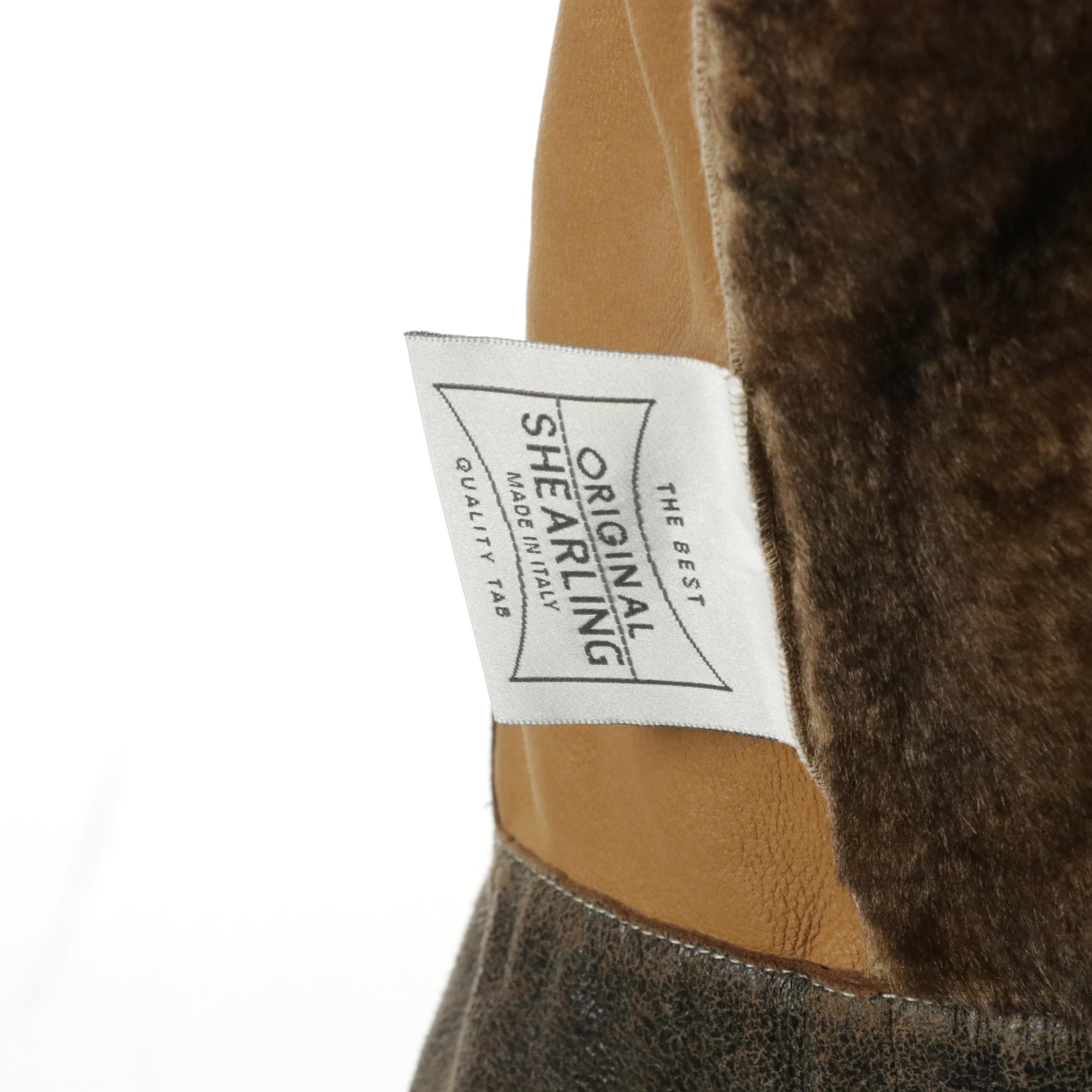 Artico Pieced Fur/Leather Shearling Hoody Jacket