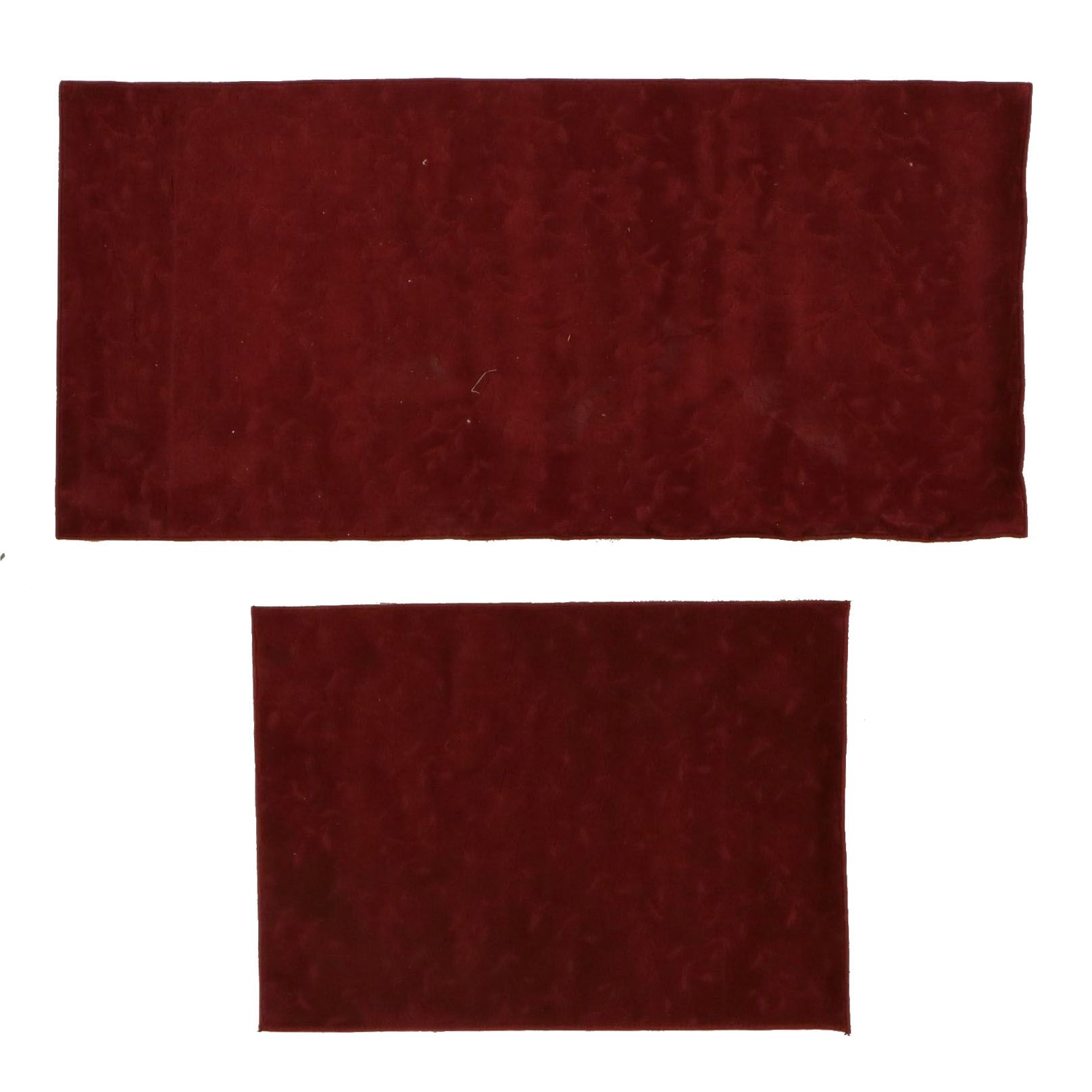 Two Machine Made Red Area Rugs