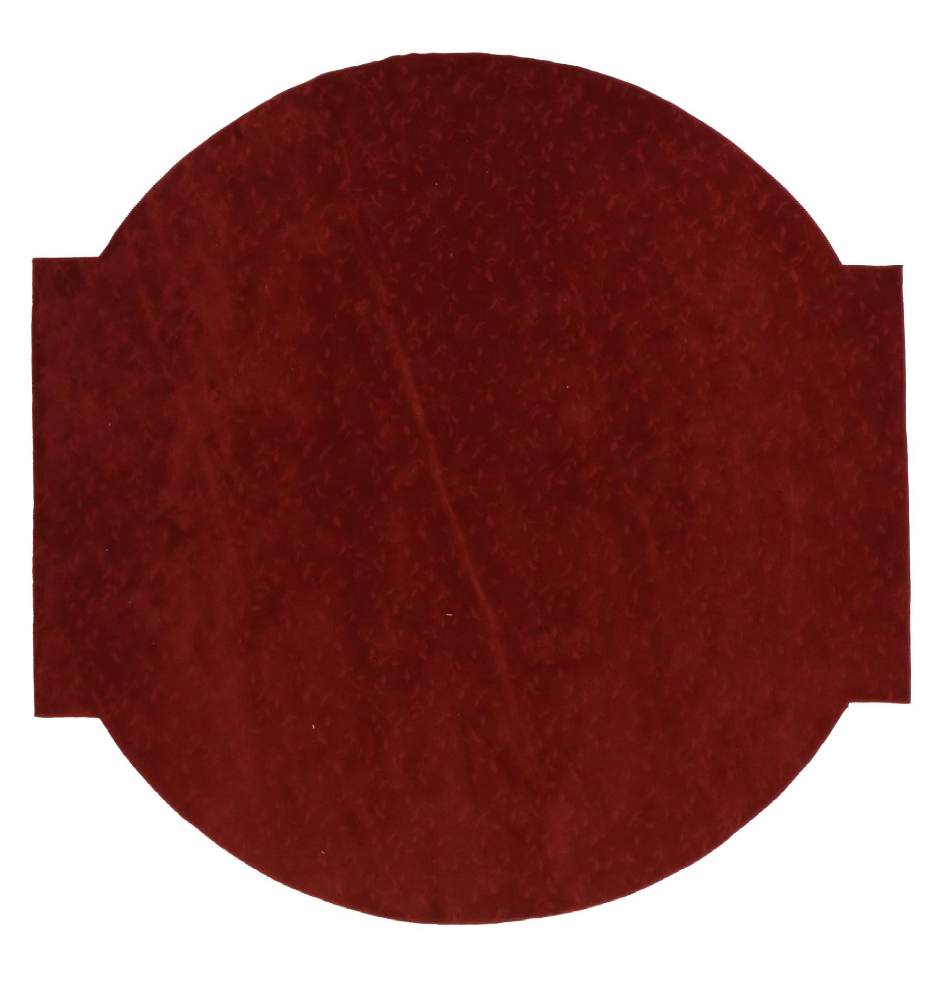 11'4 Semi-Round Machine Made Custom Red Carpet