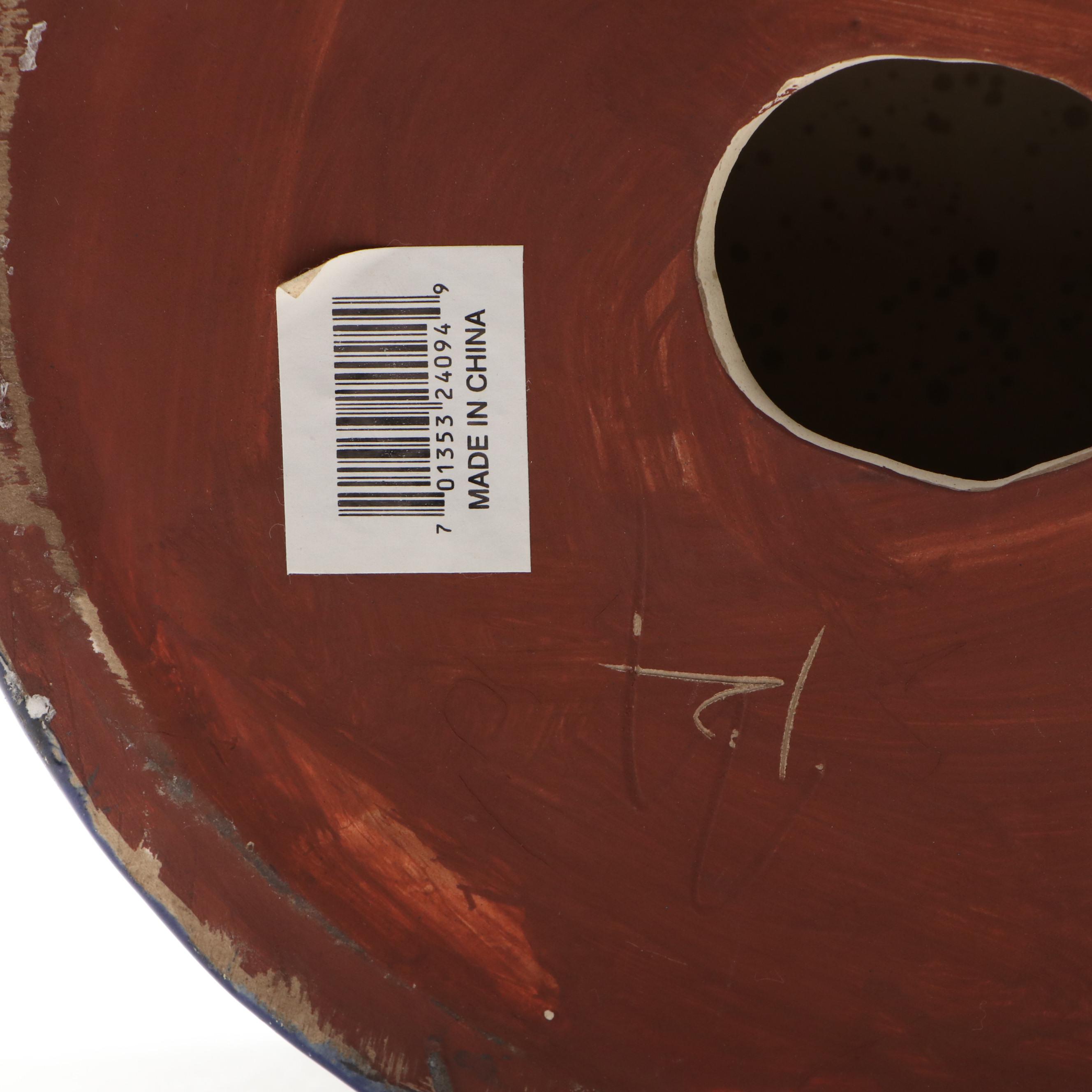 Majolica Style Monkey Centerpiece Bowl