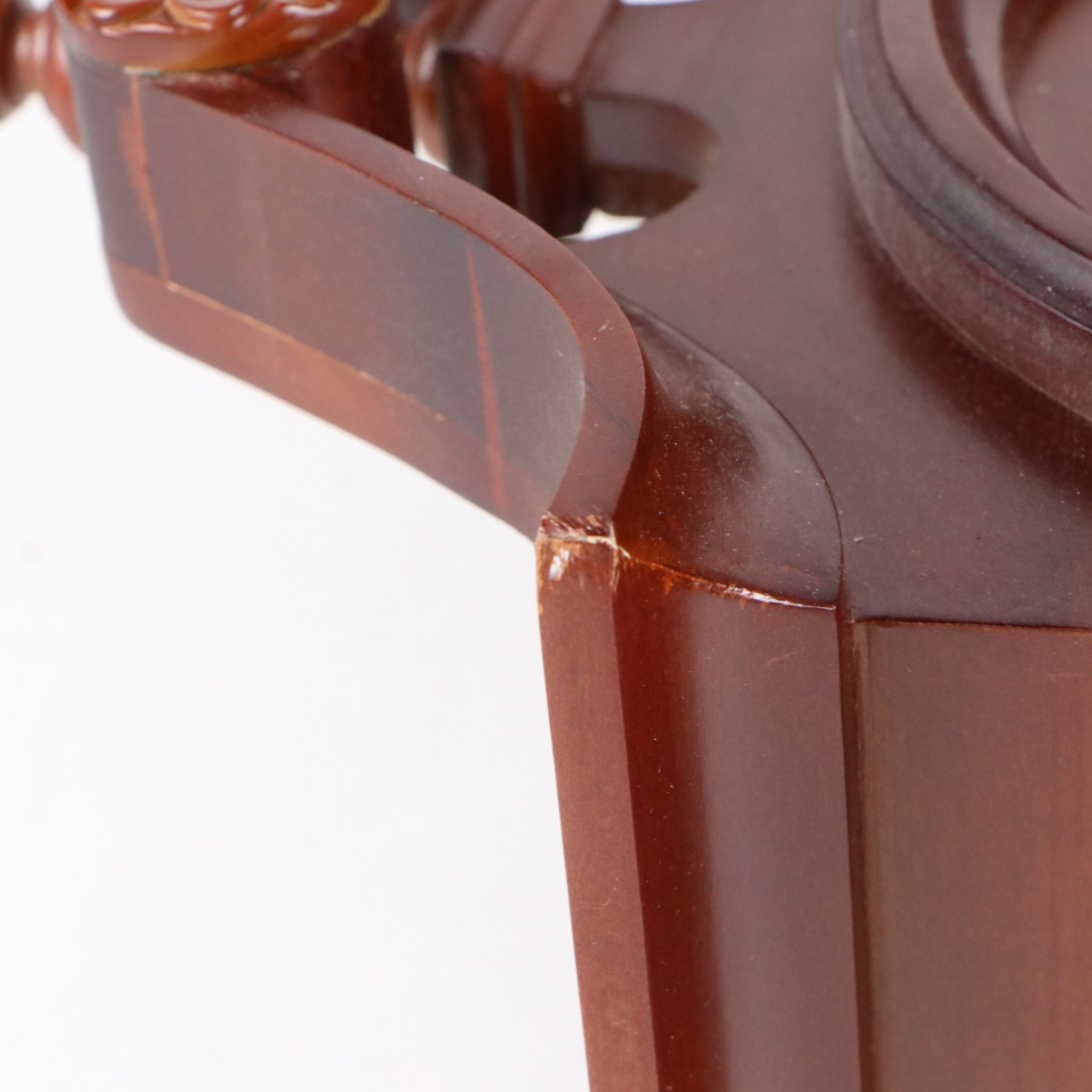 Louis XVI Style Wooden with Gilt Accents Wall Clock