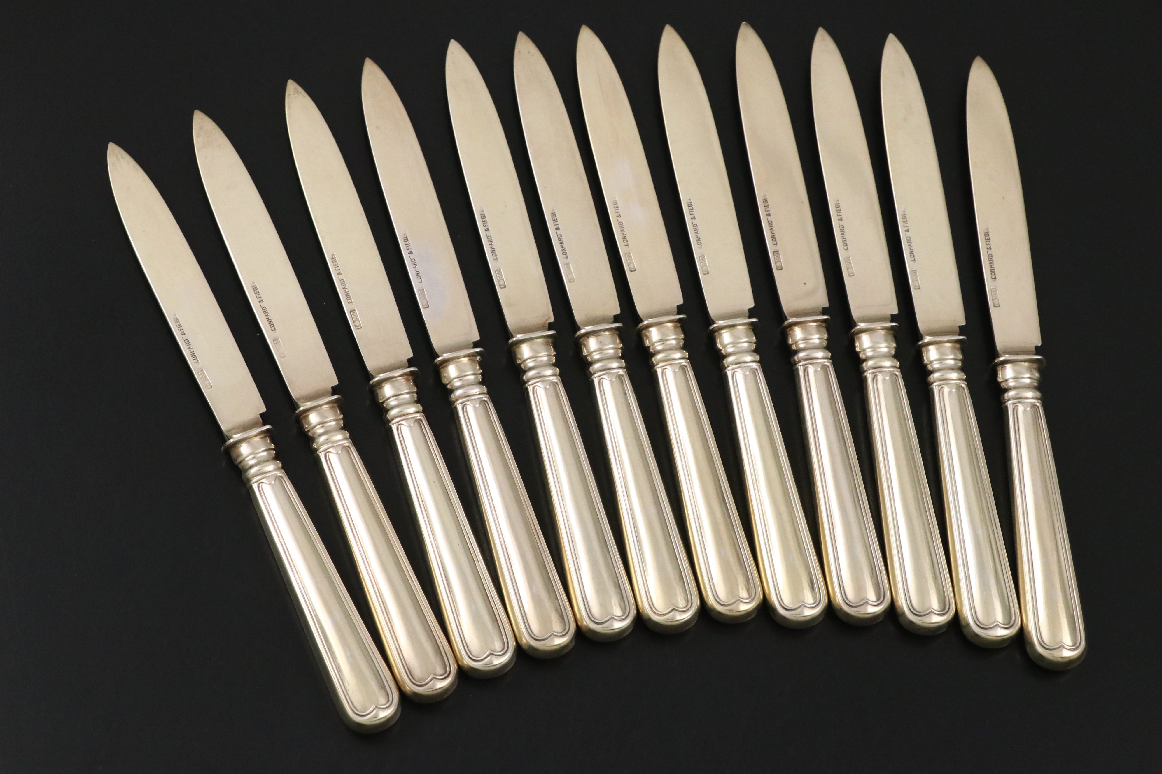 Leonhard & Fiegel German 800 Silver Knives