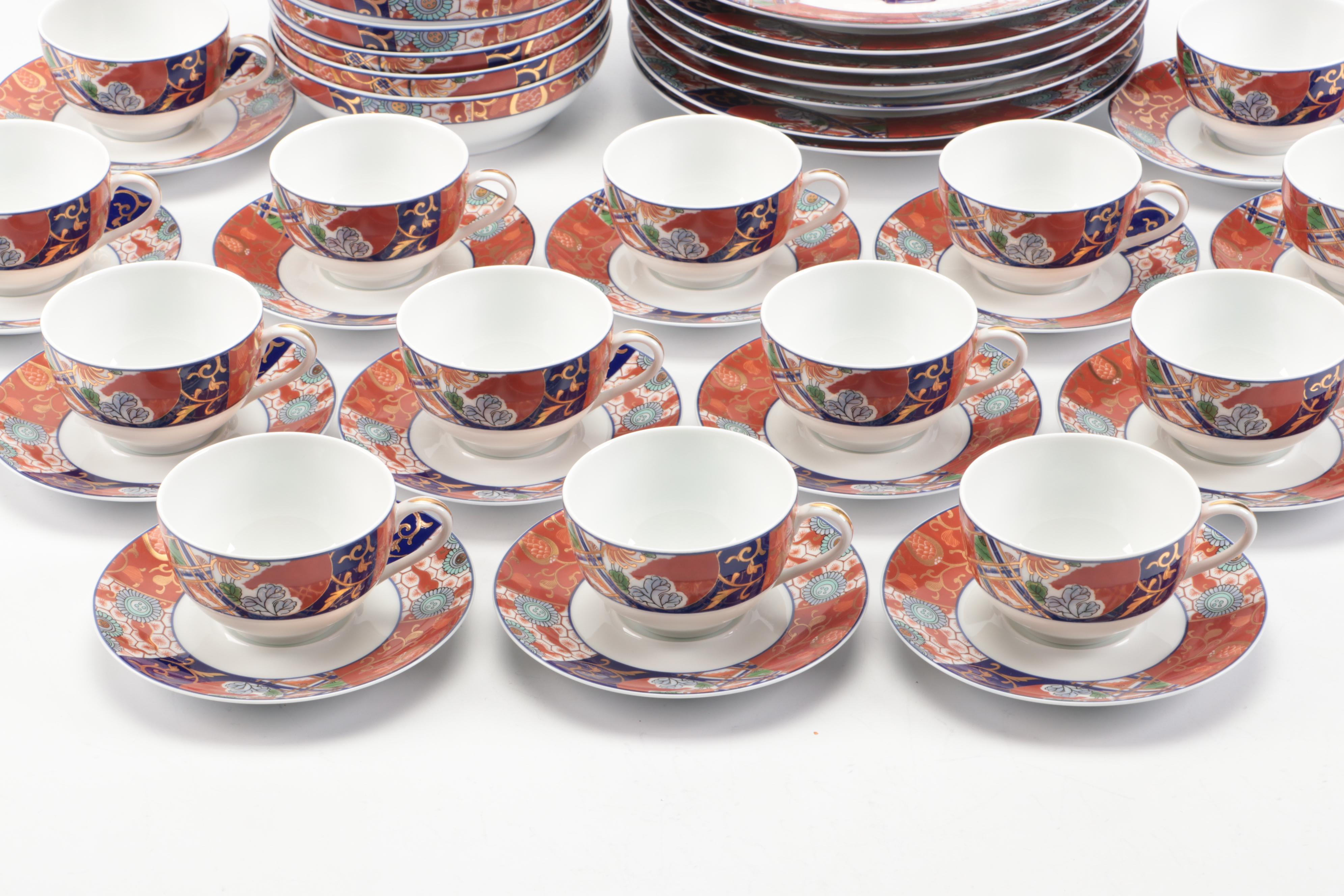 Raynaud "Pao Ting" French Gilt Porcelain Dinnerware
