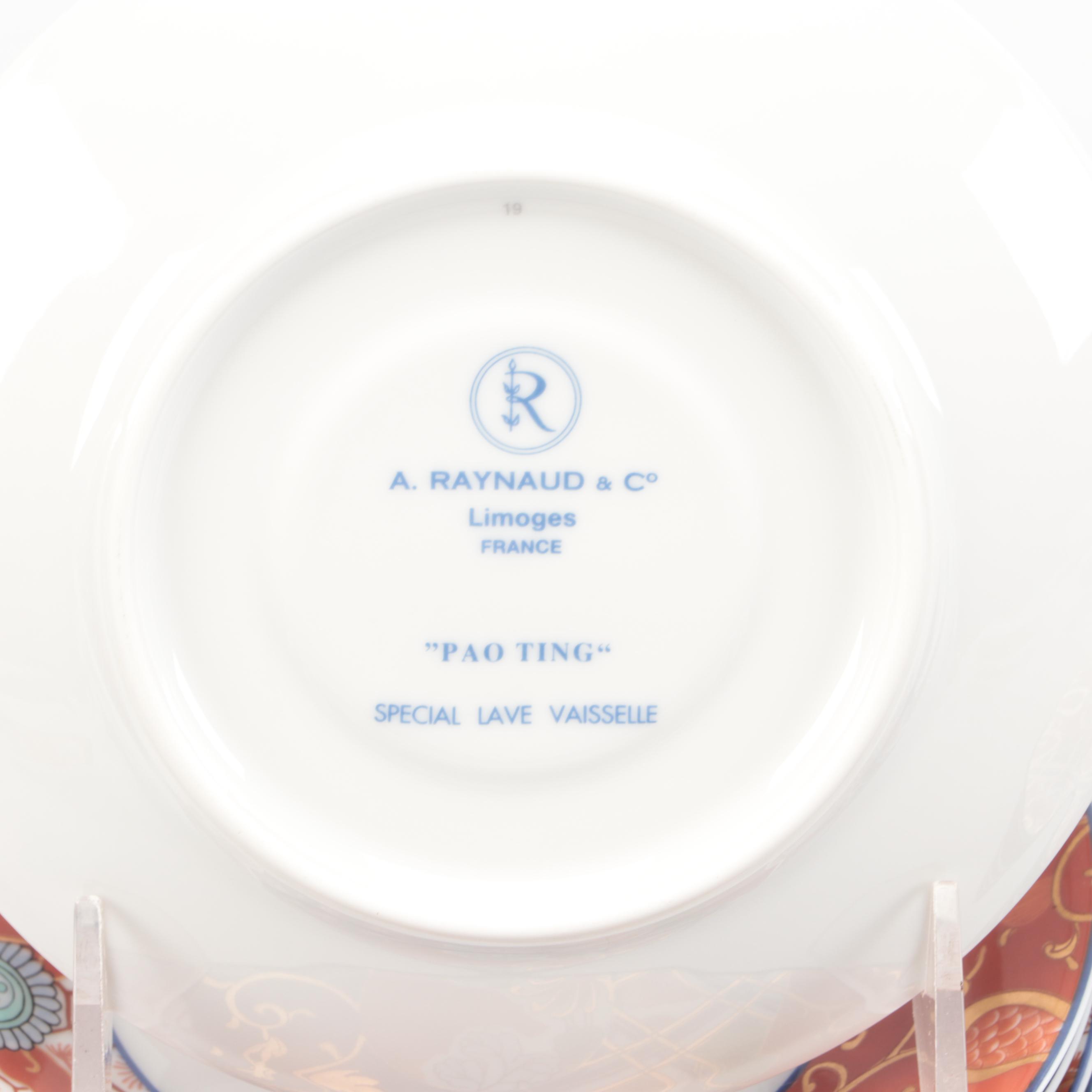 Raynaud "Pao Ting" French Gilt Porcelain Dinnerware
